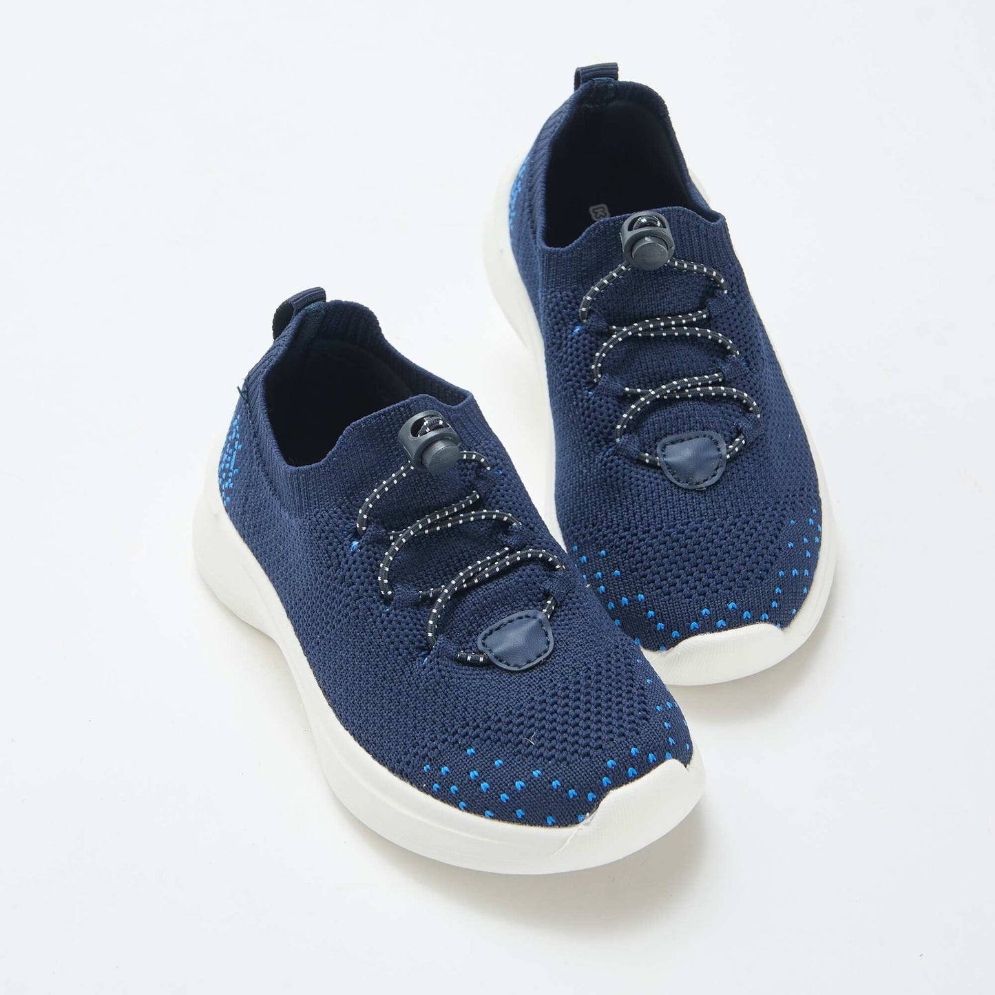 Adjustable Flyknit Sneakers with Stopper BLUE