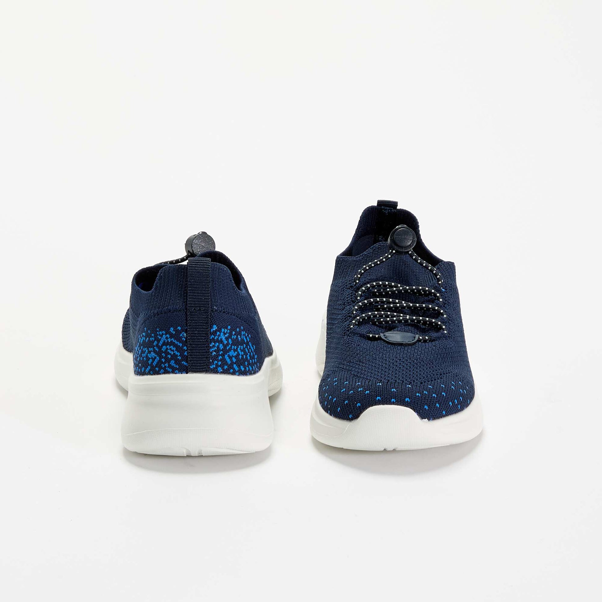 Mesh sports trainers with laces + stoppers BLUE