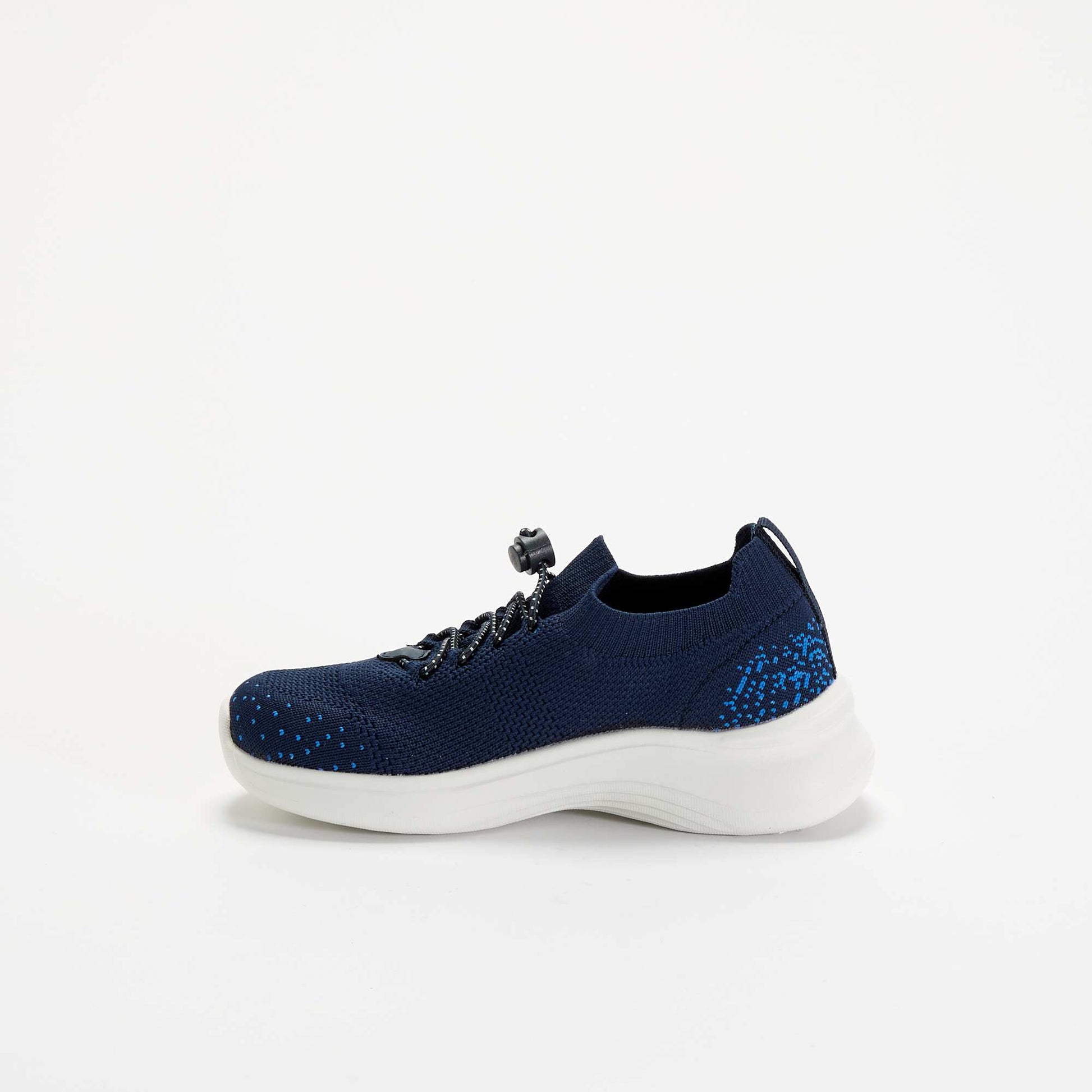 Mesh sports trainers with laces + stoppers BLUE