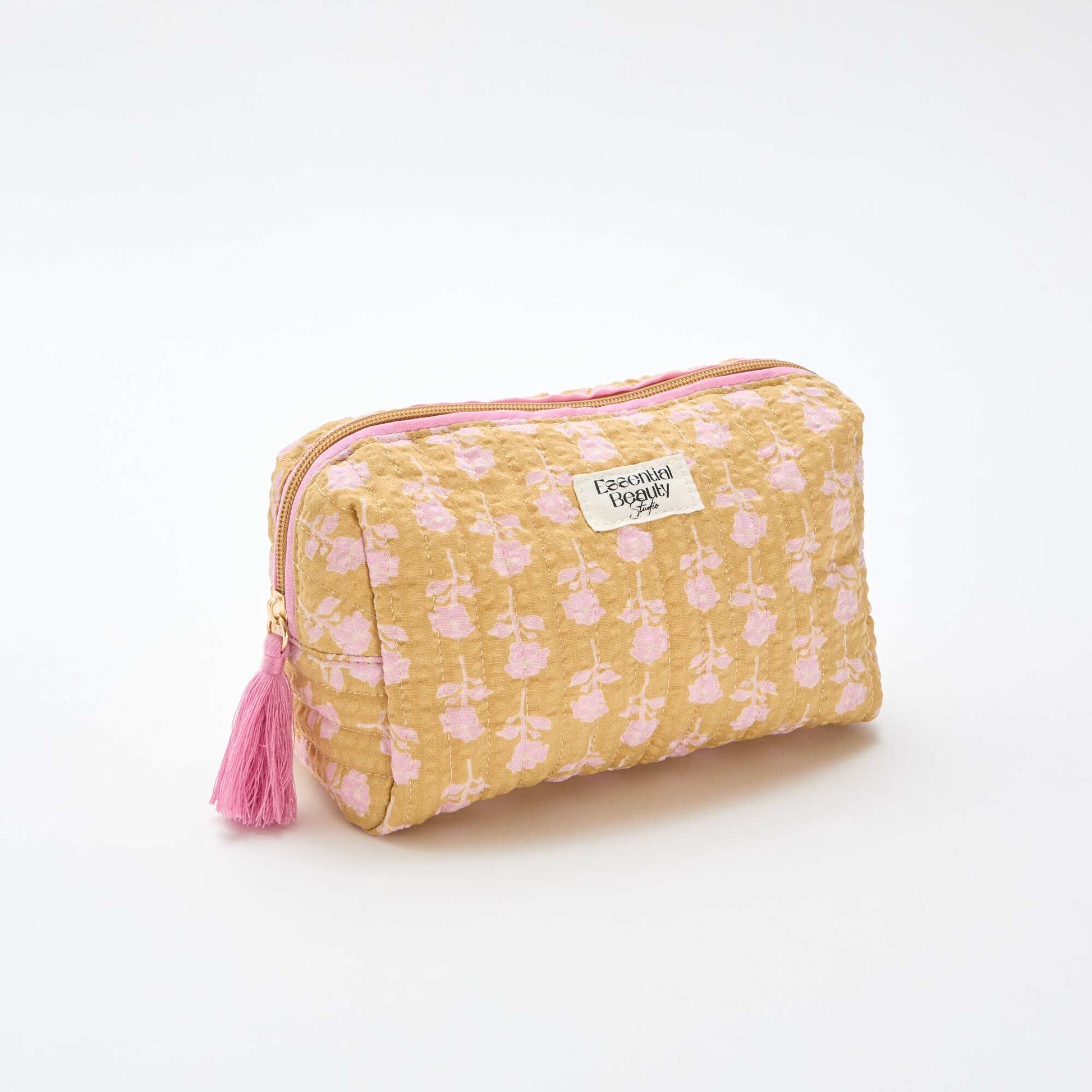Printed Zipped Pouch YELLOW