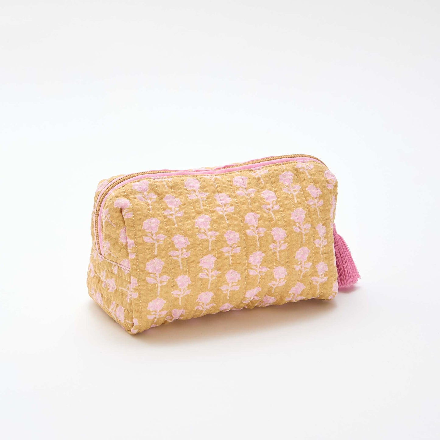 Printed Zipped Pouch YELLOW