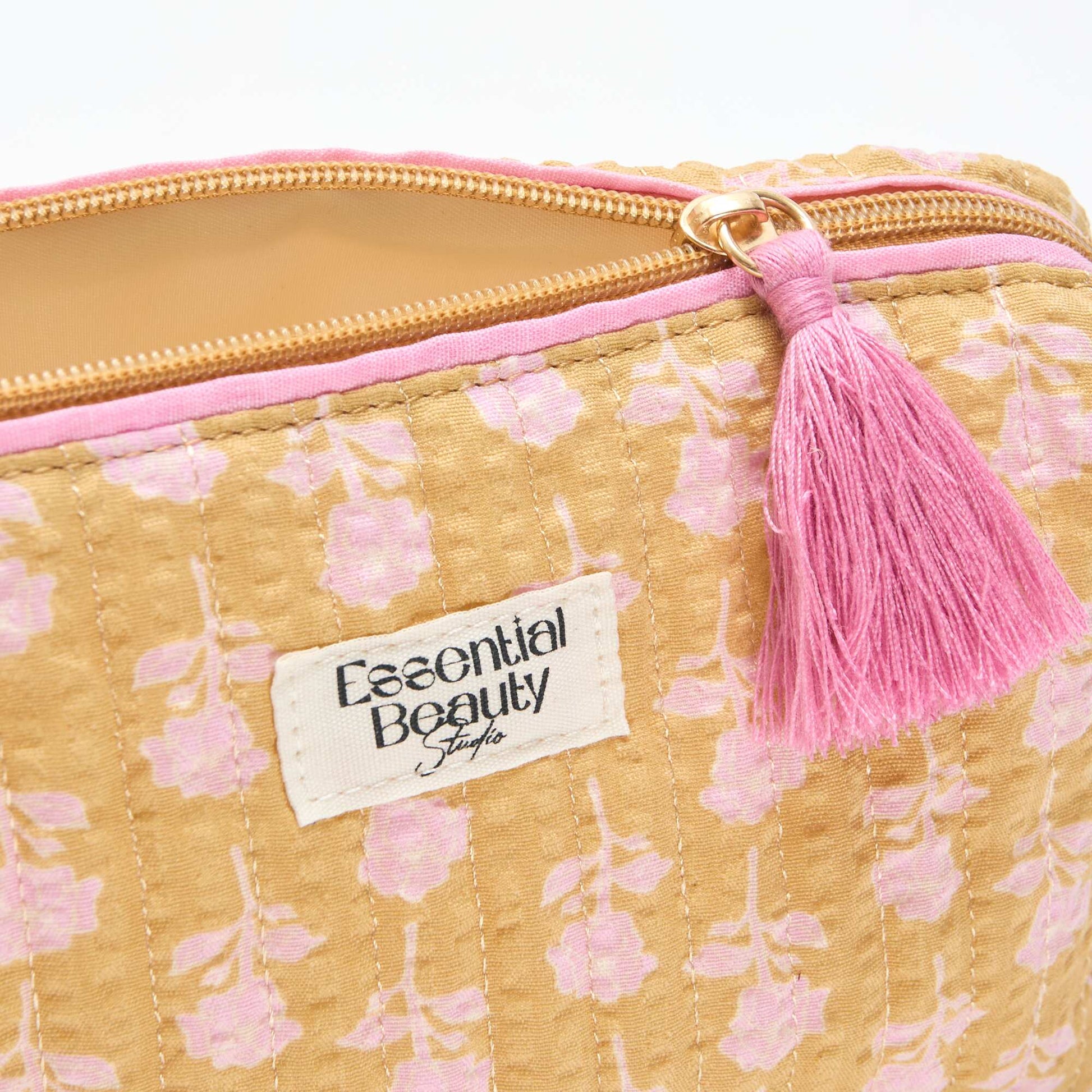 Printed Zipped Pouch YELLOW