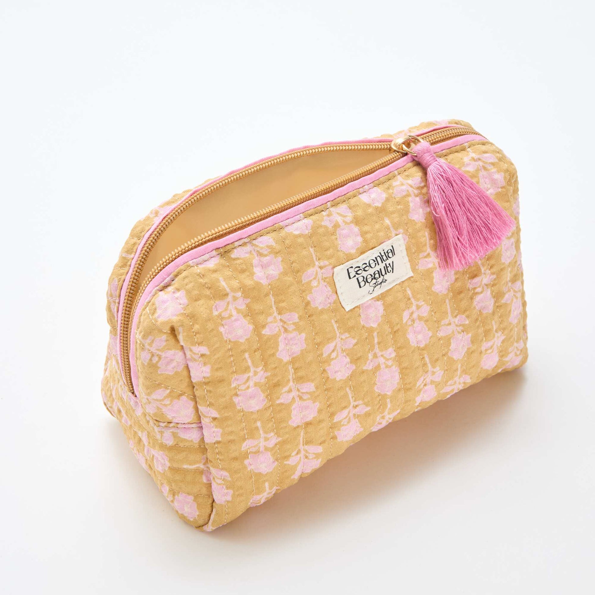 Printed Zipped Pouch YELLOW