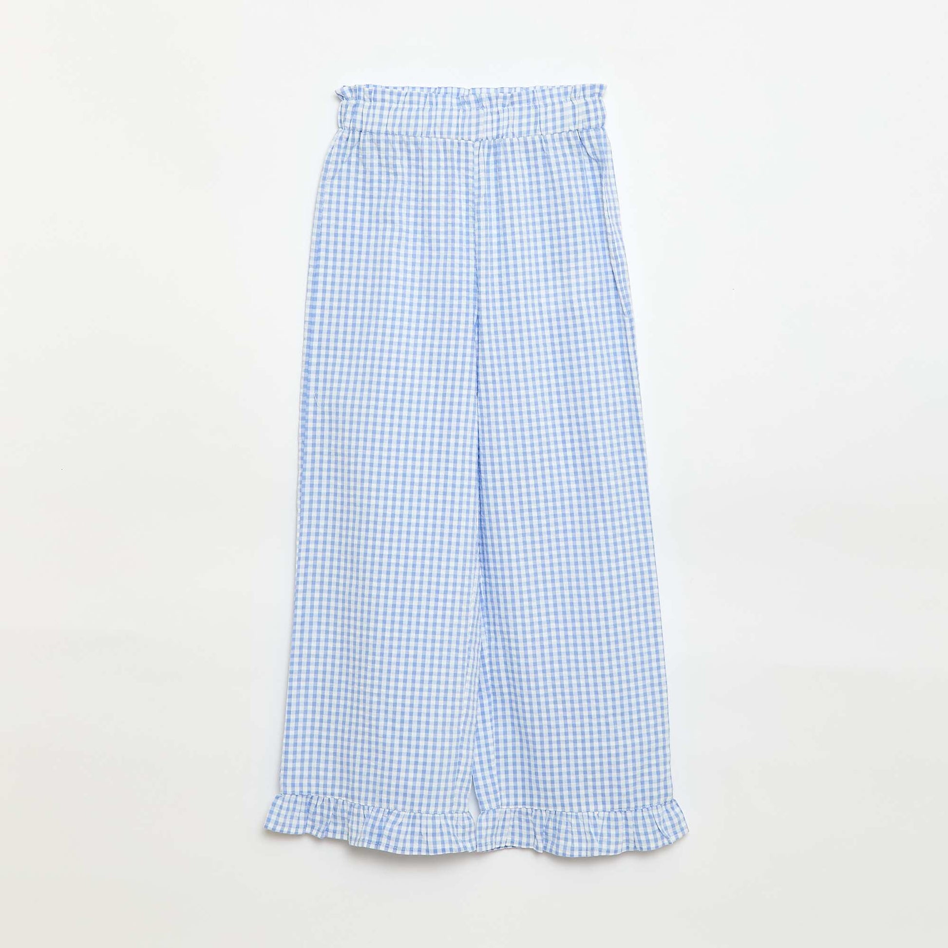Top and Trousers Set with Cotton Details BLUE