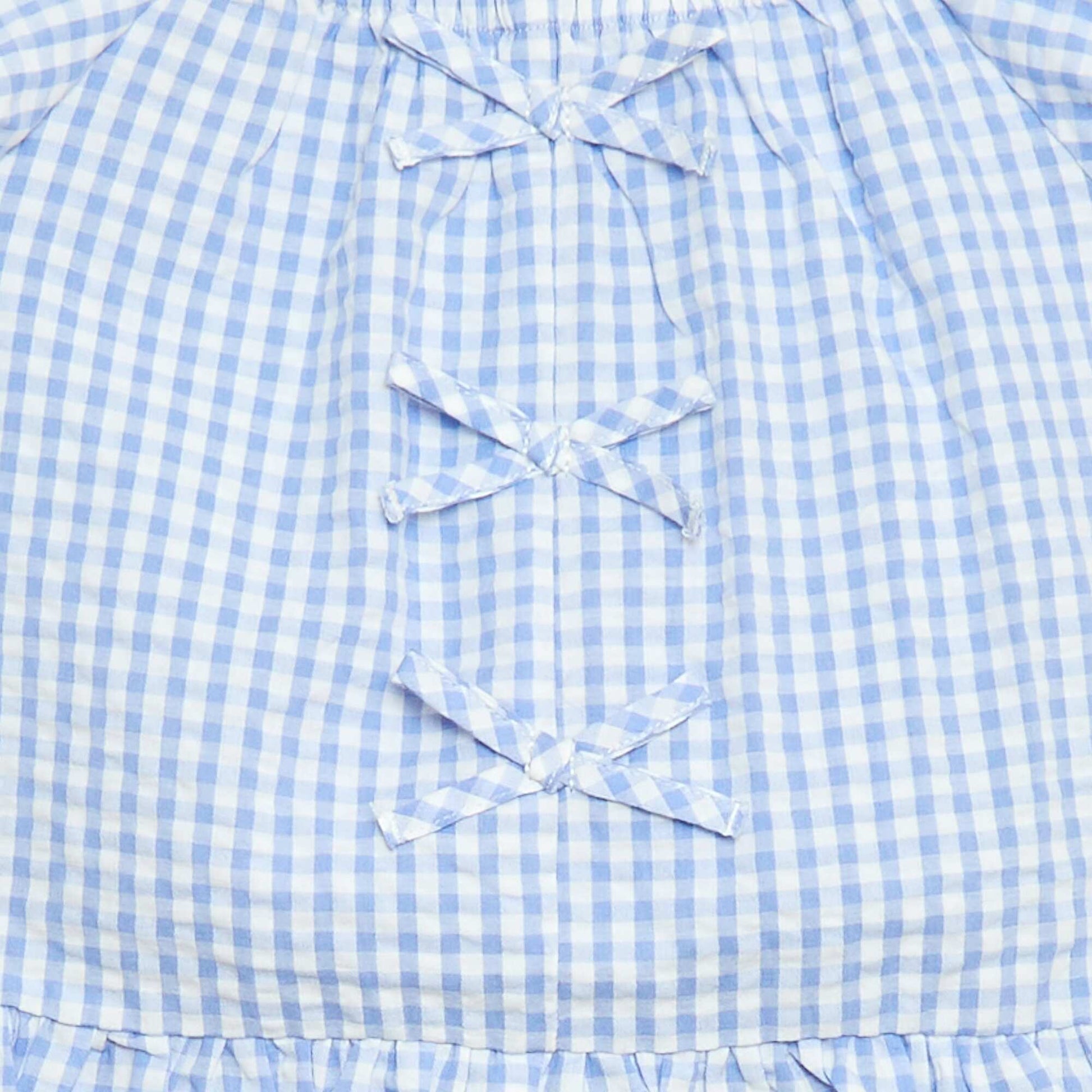 Top and Trousers Set with Cotton Details BLUE