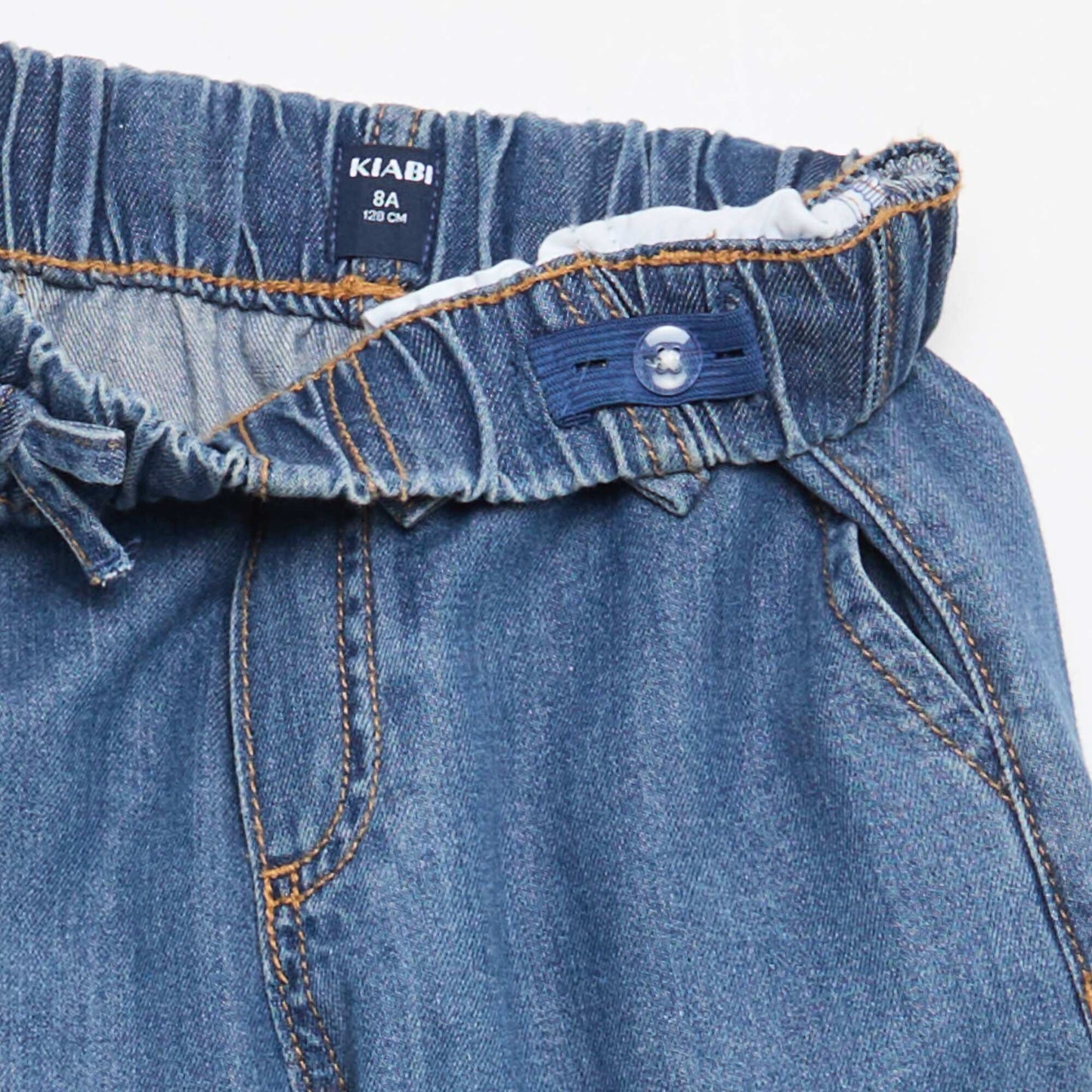 Flowy Jean-Effect Pants DARK BLUE