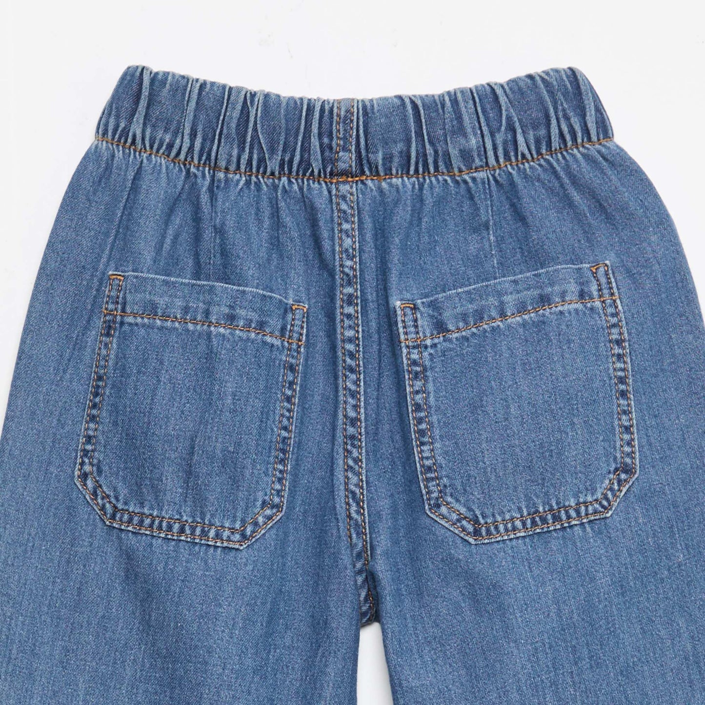 Flowy Jean-Effect Pants DARK BLUE