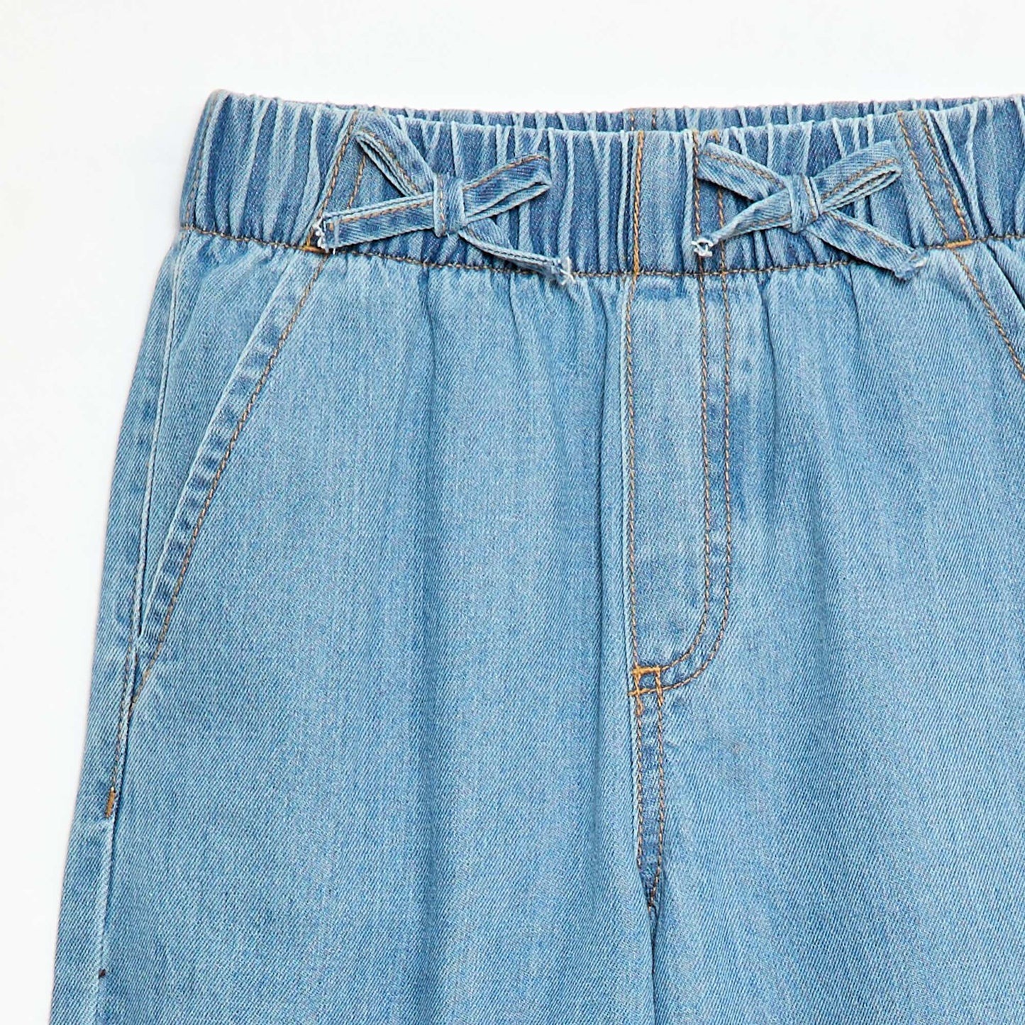 Flowy Jean-Effect Pants BLUE