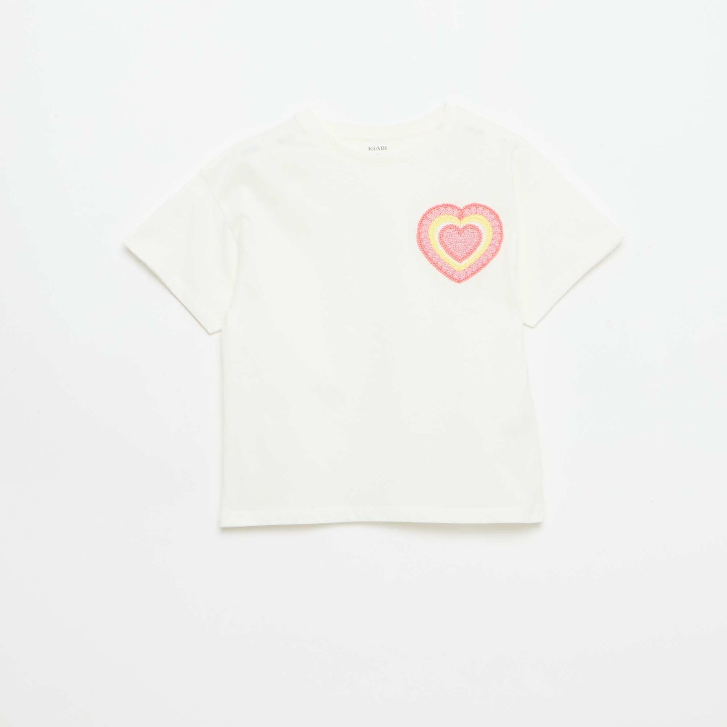T-shirt with chest embroidery WHITE