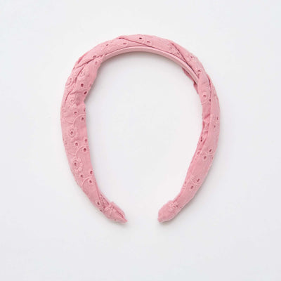 Broderie Anglaise Headband PINK