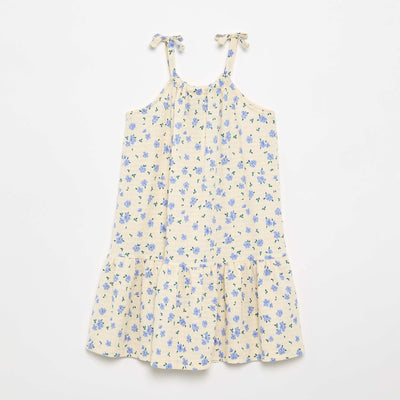 Crepe-knit dress BEIGE