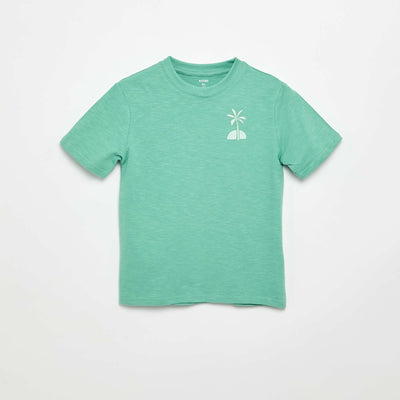 Short-sleeved printed T-shirt GREEN