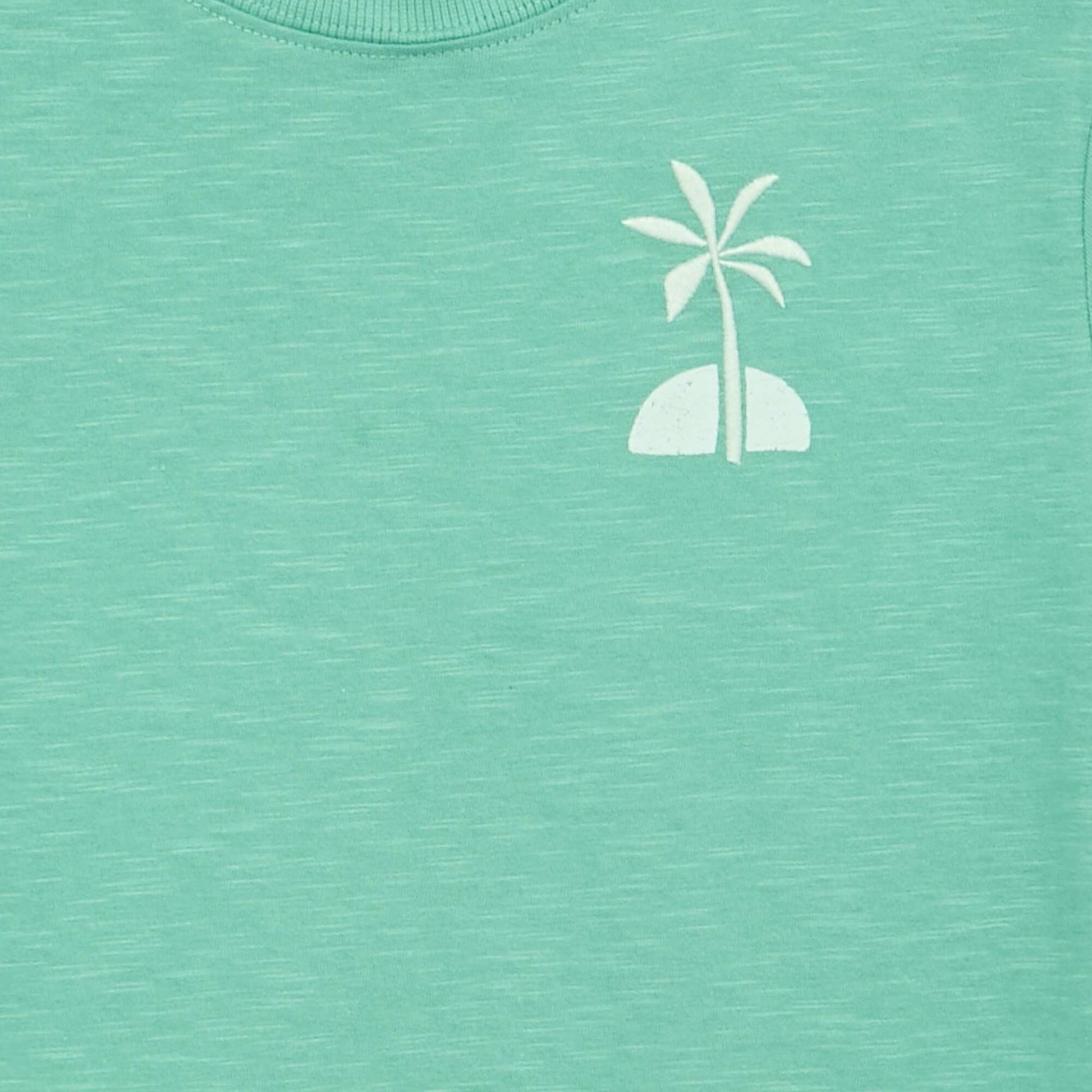 Short-sleeved printed T-shirt GREEN