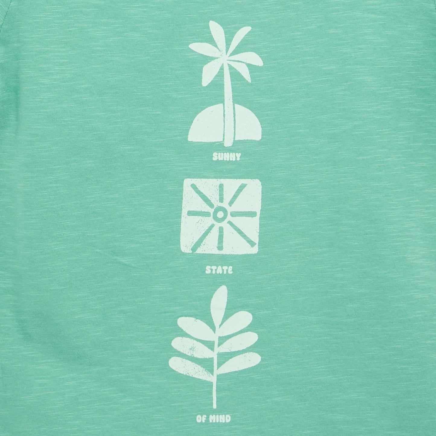Short-sleeved printed T-shirt GREEN