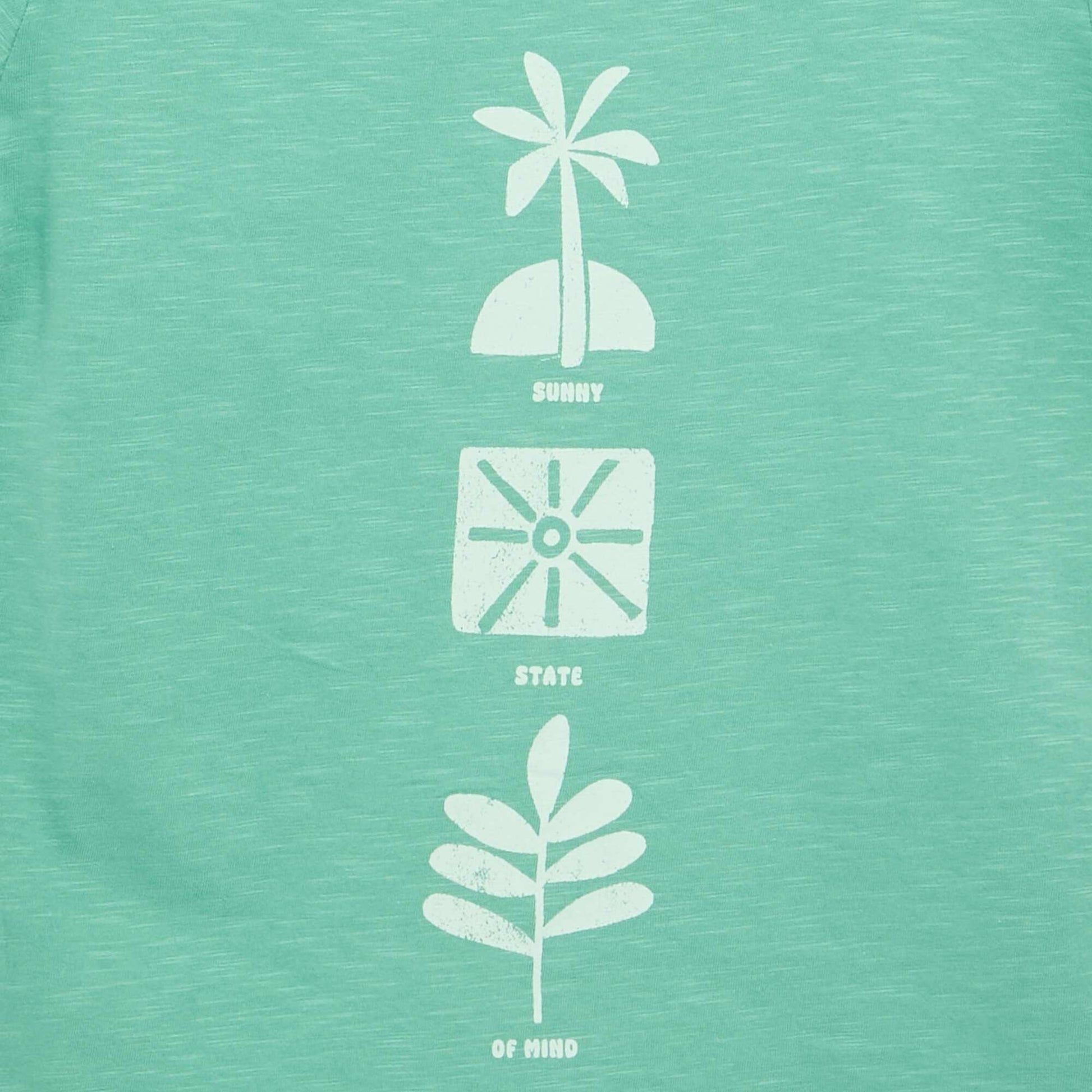 Short-sleeved printed T-shirt GREEN