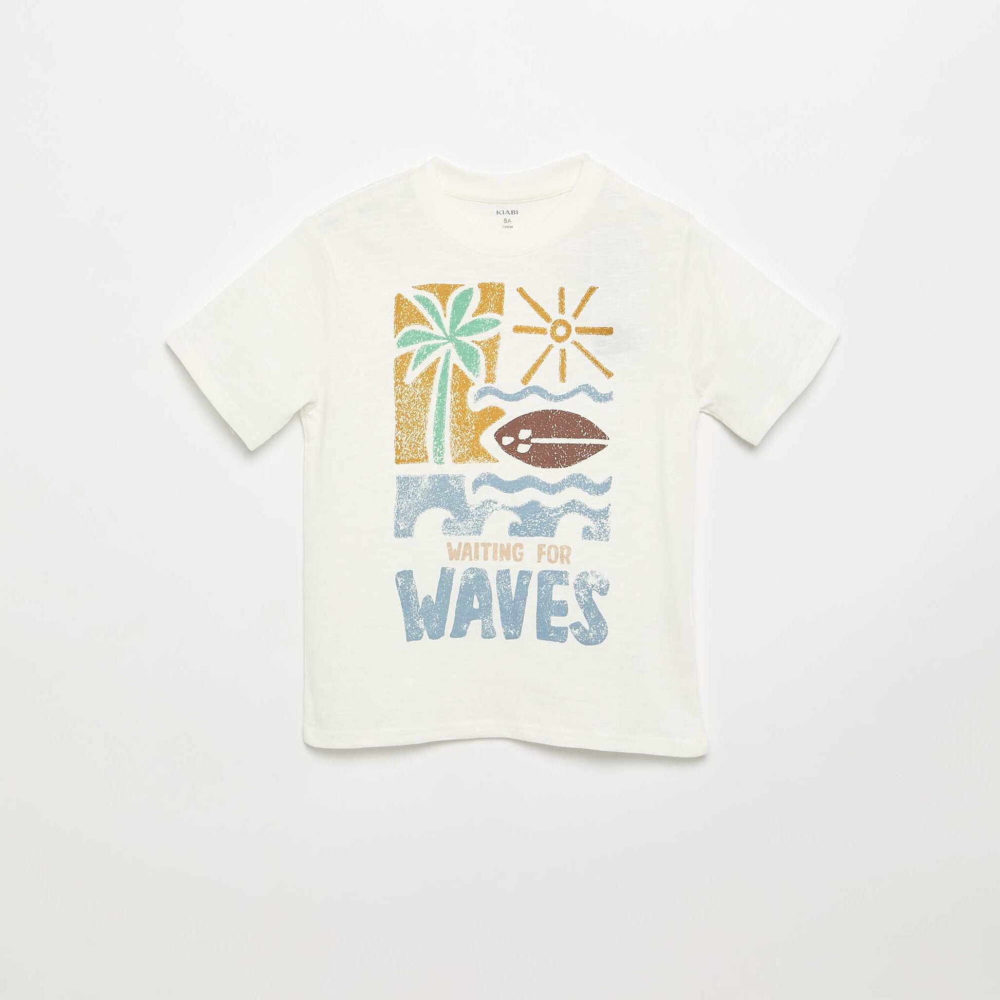 Short-sleeved printed T-shirt WHITE