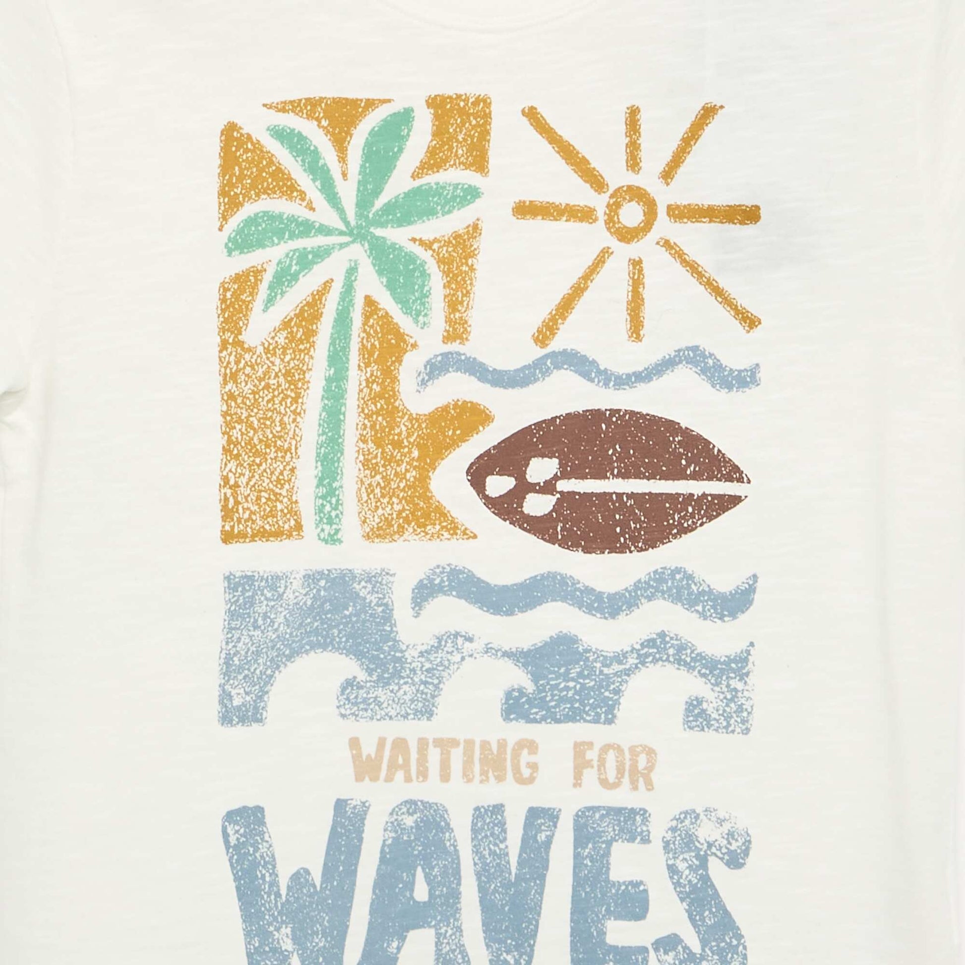 Short-sleeved printed T-shirt WHITE