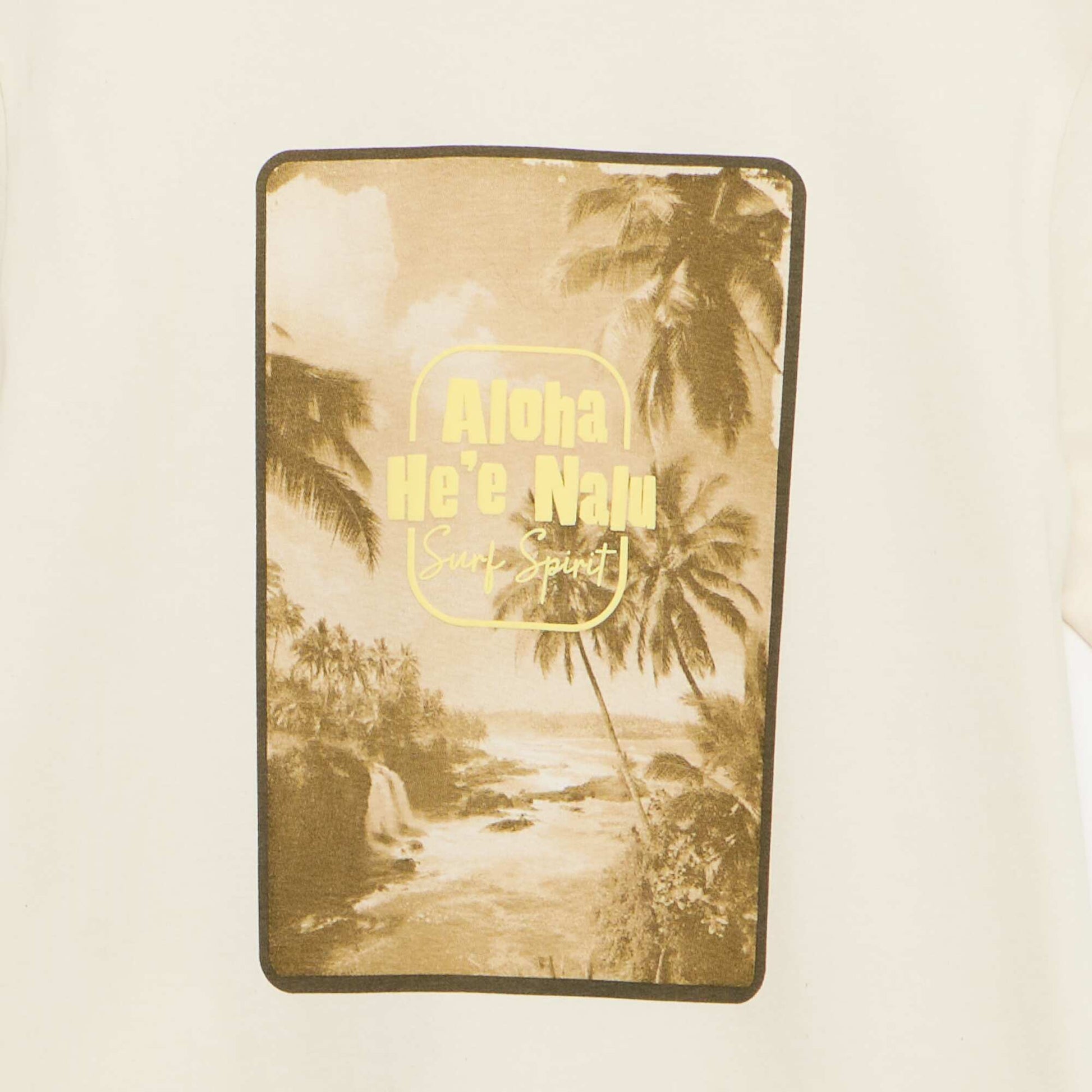 Short-sleeved graphic print T-shirt WHITE