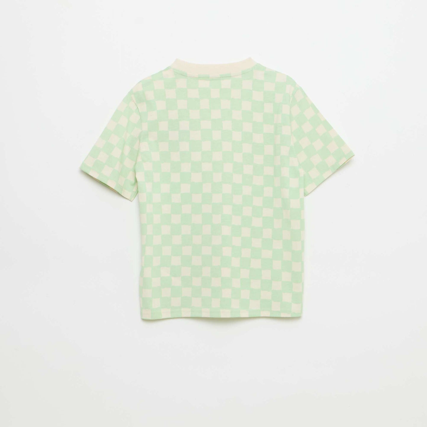 Short-sleeved graphic print T-shirt GREEN