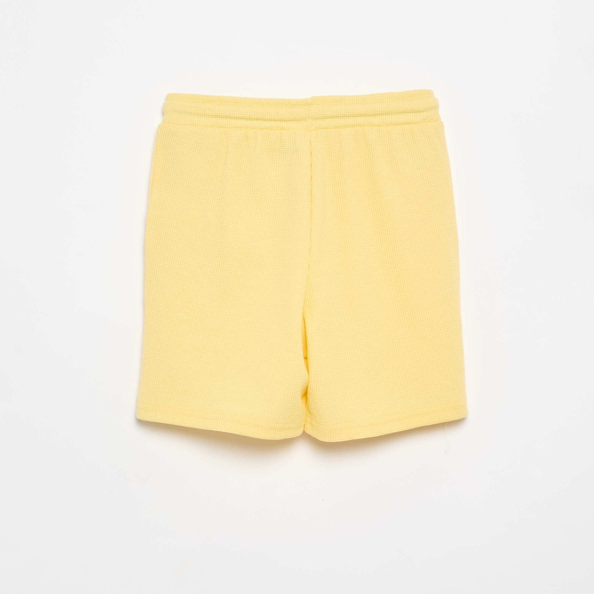 Waffle Knit Shorts YELLOW