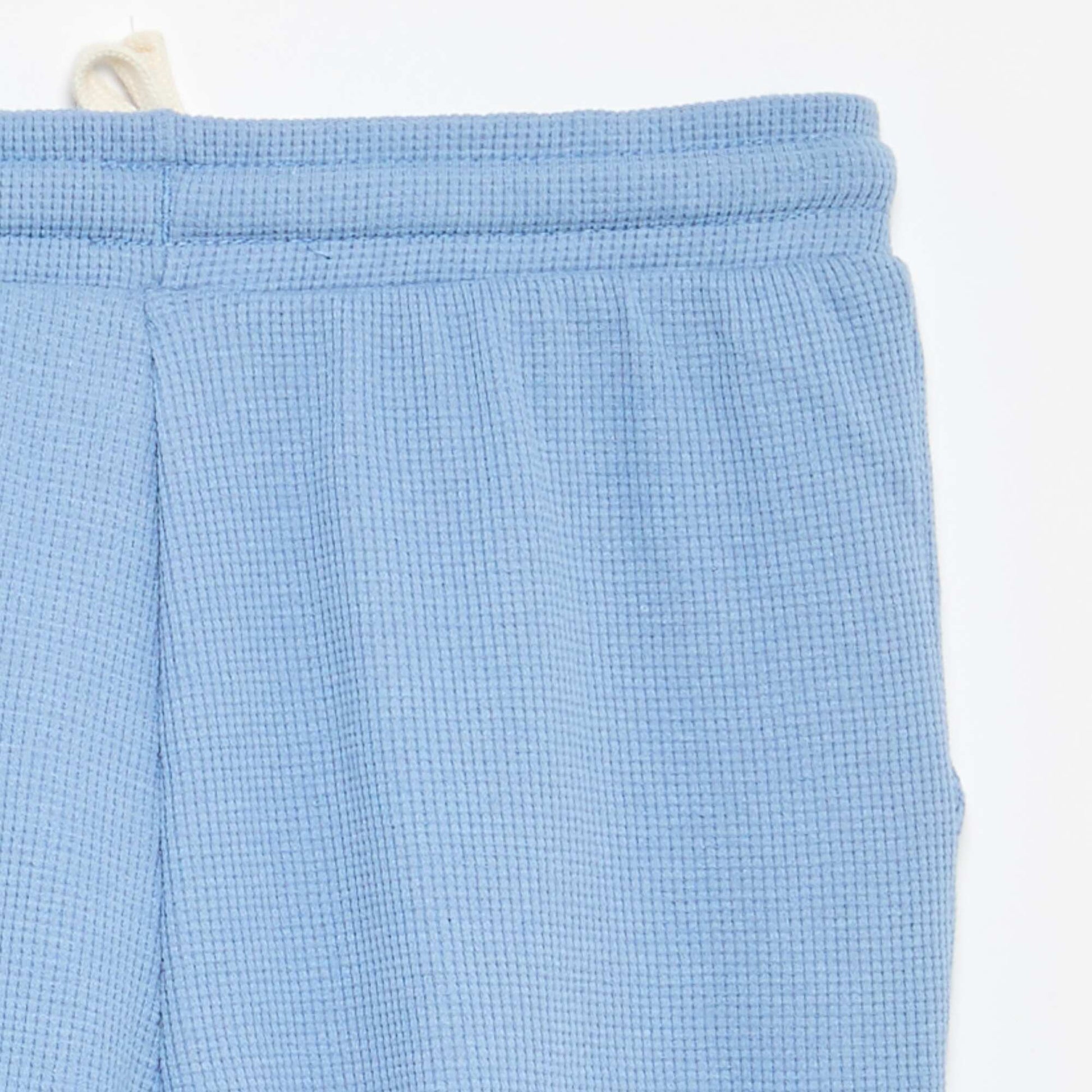 Waffle Knit Shorts BLUE