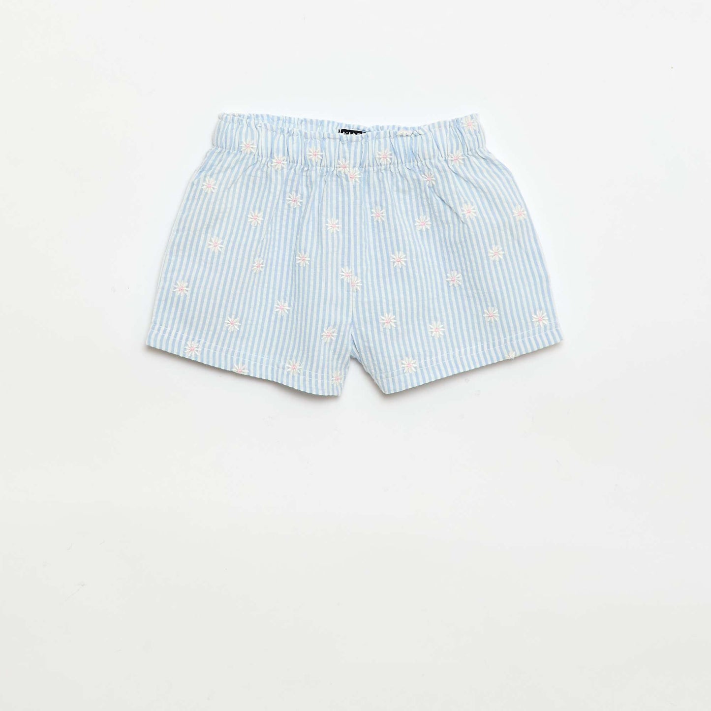 2-Piece Gingham Print Blouse and Shorts Set BLUE