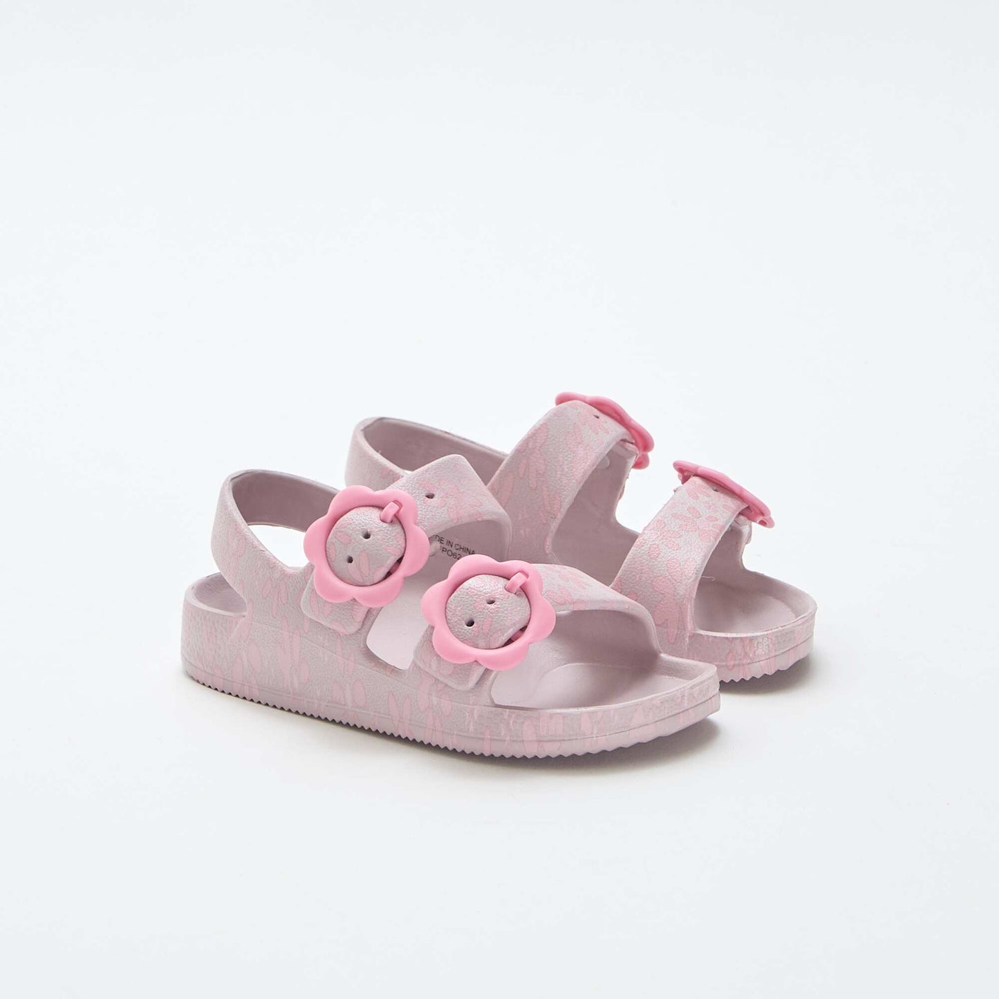 Plastic sandals with floral pattern PINK