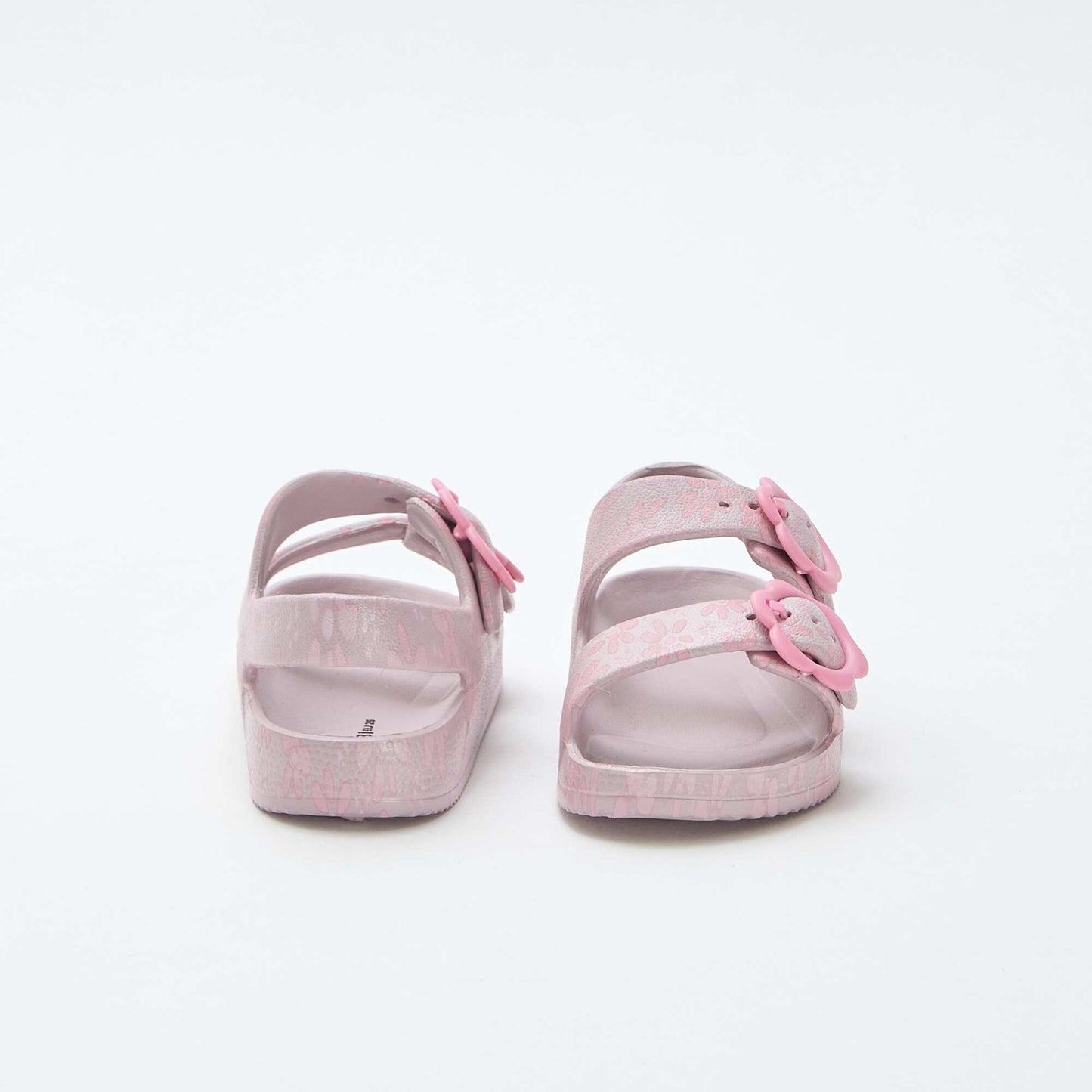 Plastic sandals with floral pattern PINK