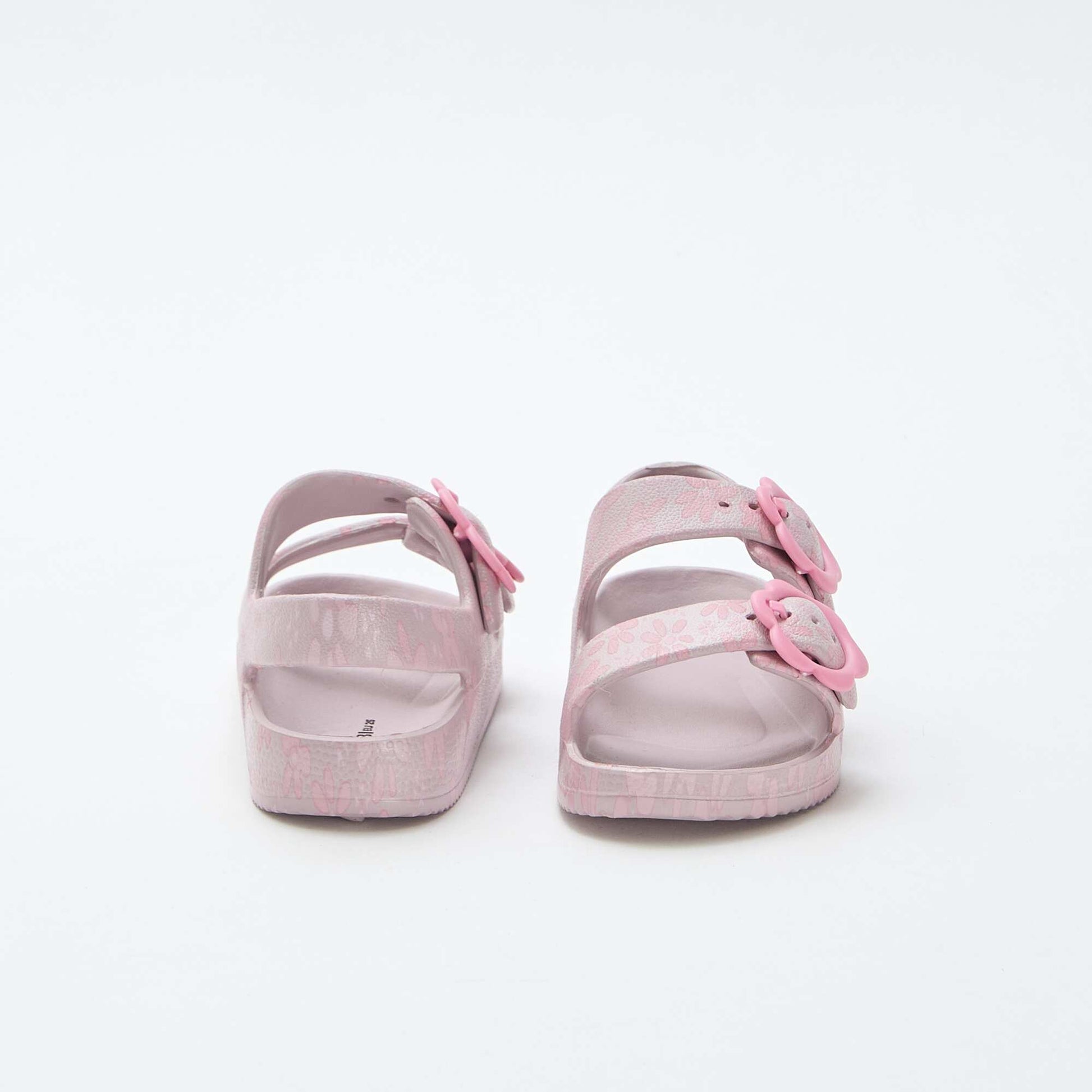 Plastic sandals with floral pattern PINK