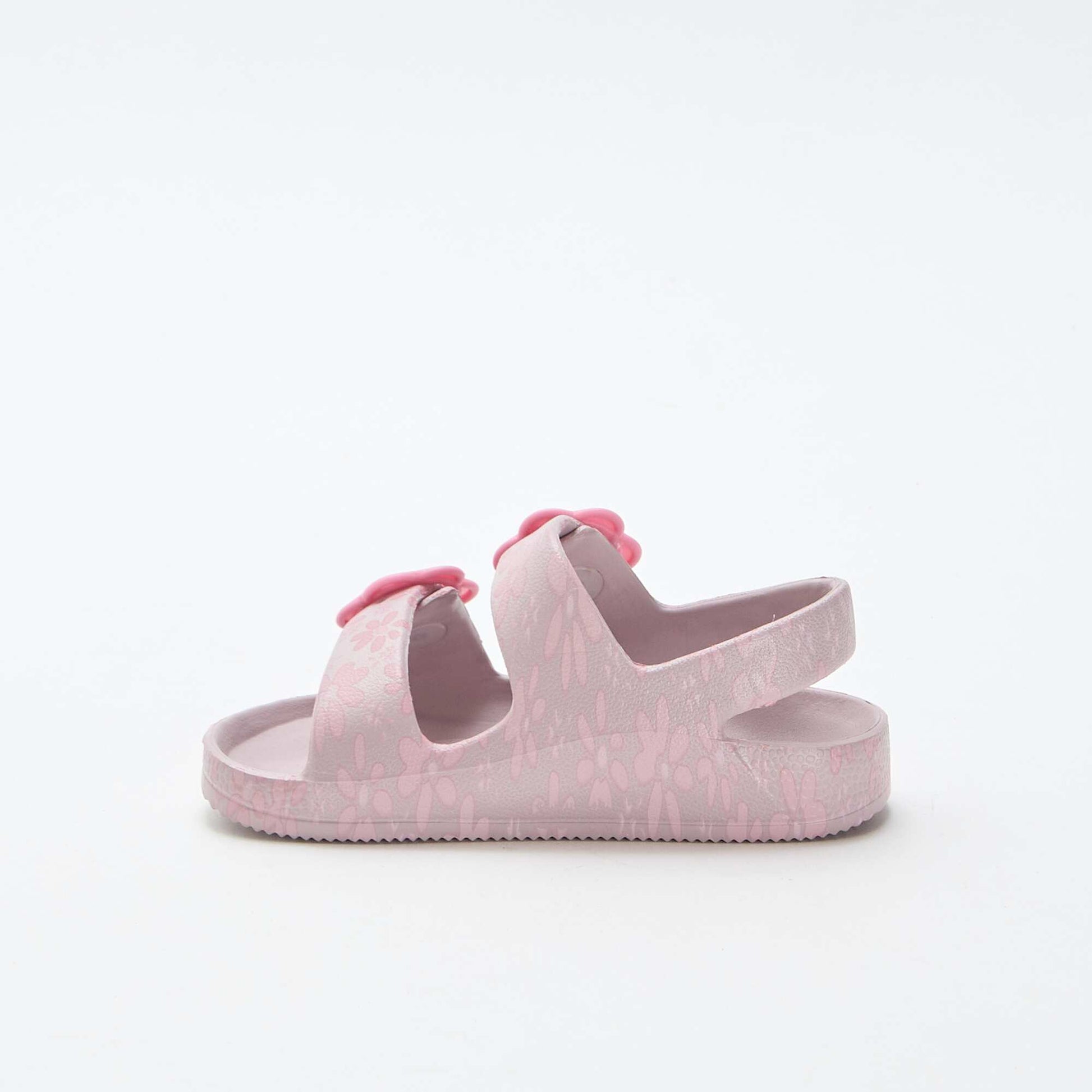 Plastic sandals with floral pattern PINK