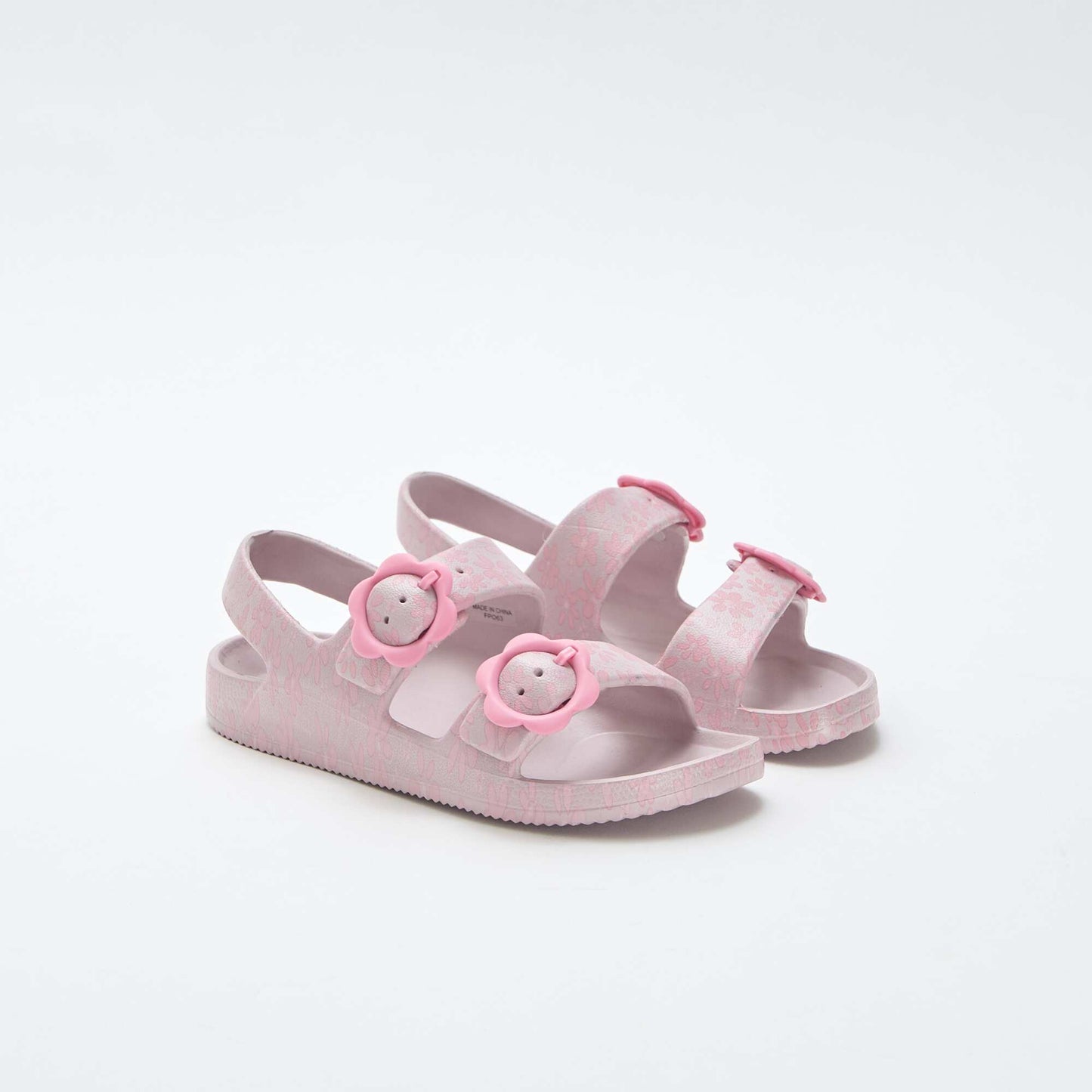 Floral print plastic sandals PINK