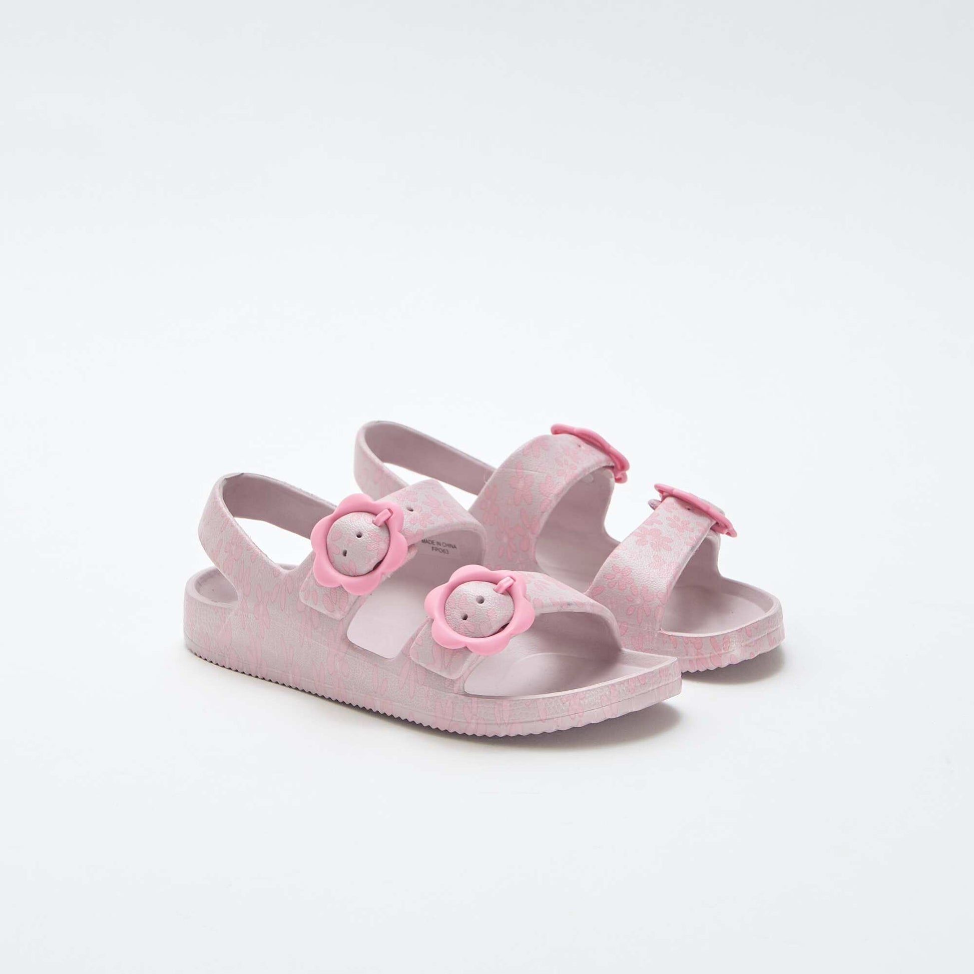 Floral print plastic sandals PINK