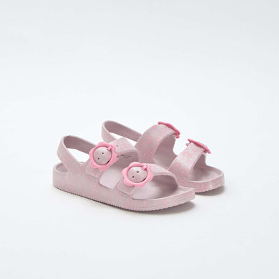 Floral print plastic sandals PINK