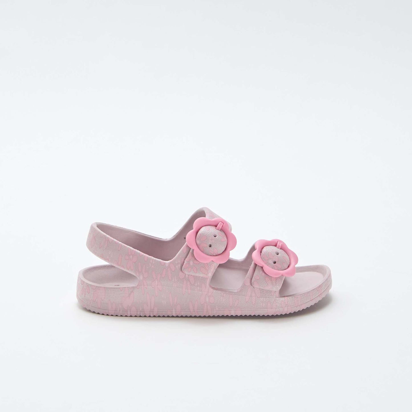 Floral print plastic sandals PINK