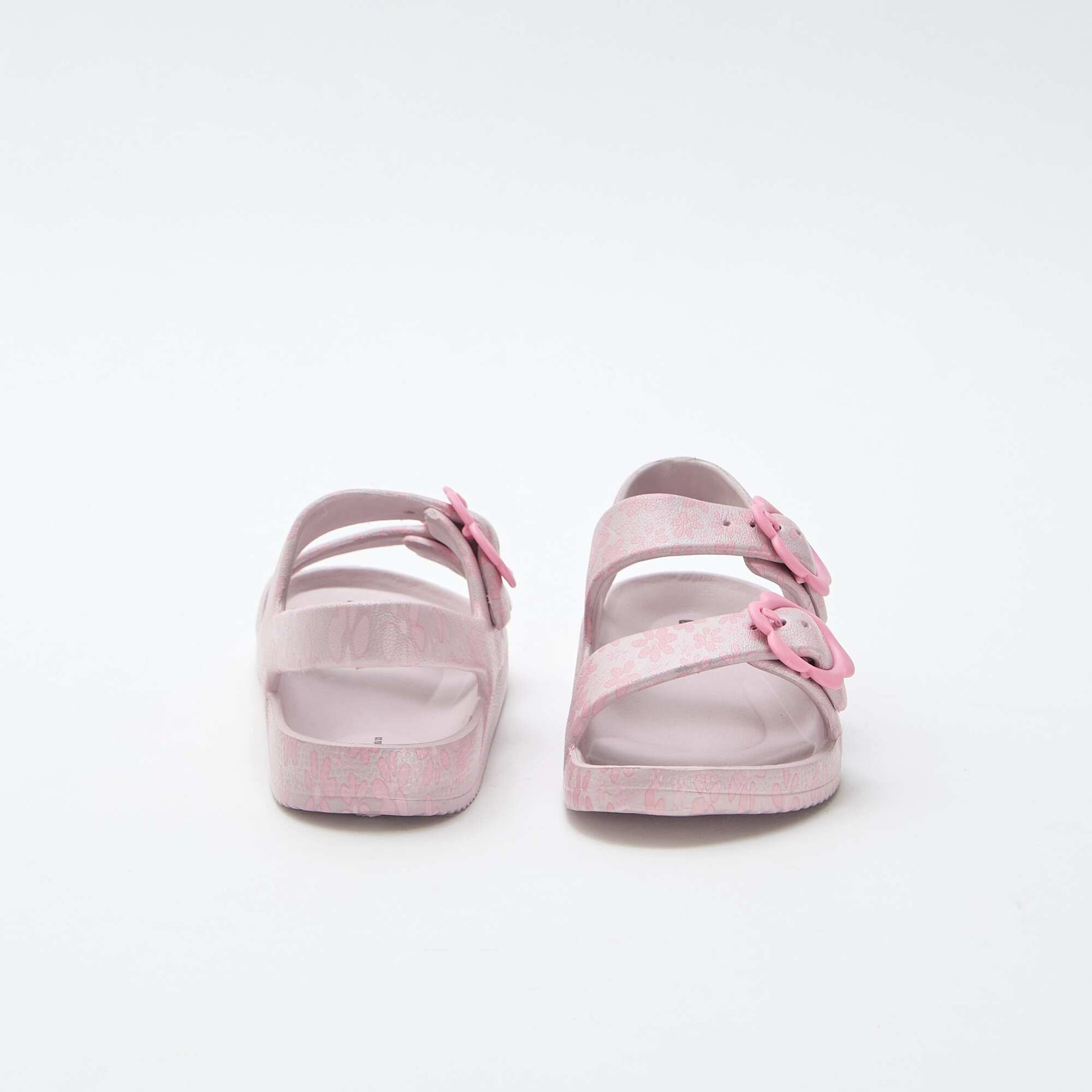 Floral print plastic sandals PINK