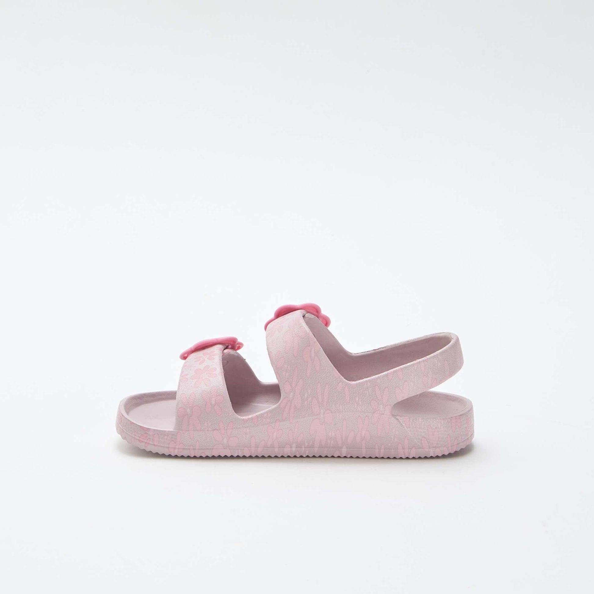 Floral print plastic sandals PINK