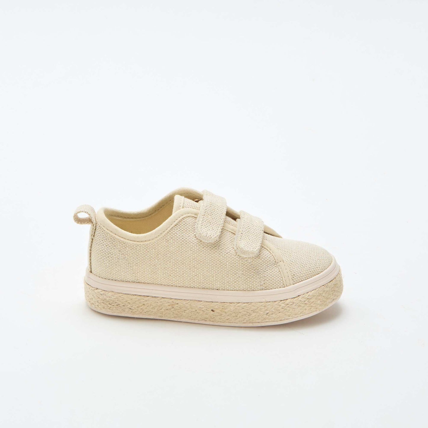 Low-top canvas sneakers with rope sole YELLOW