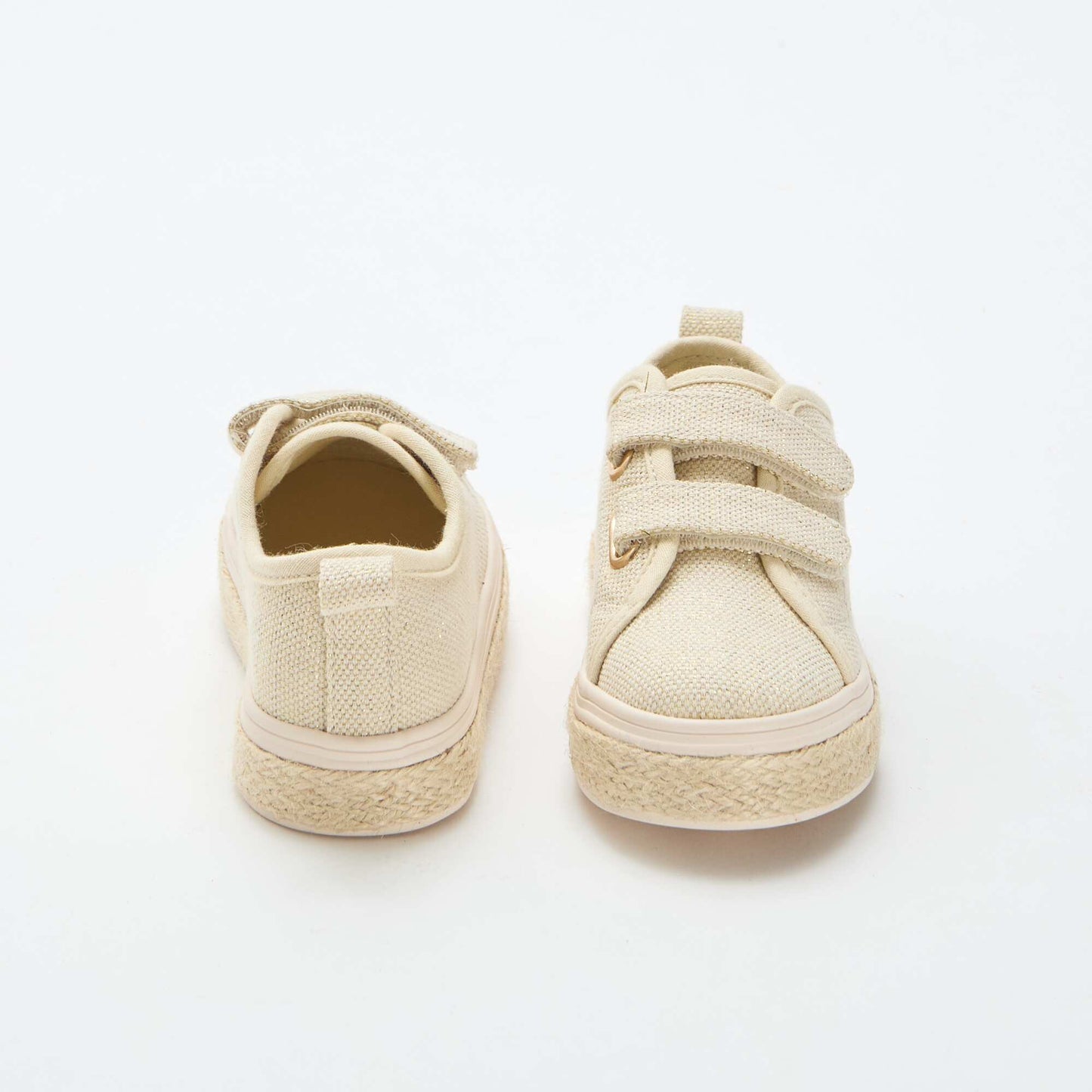 Low-top canvas sneakers with rope sole YELLOW