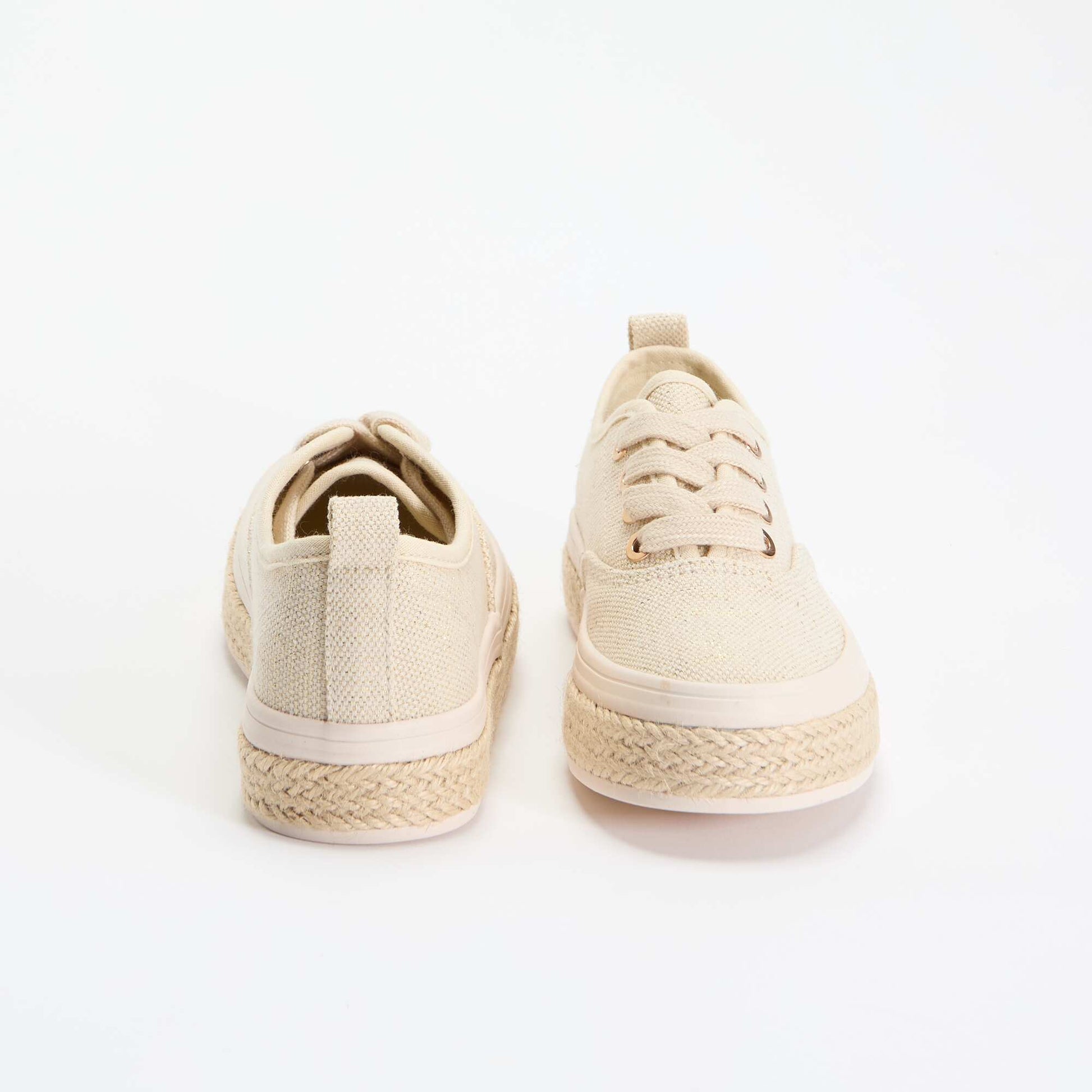 Low-top sneakers with rope sole YELLOW