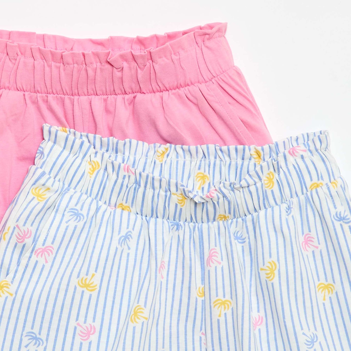 2-Pack Elastic Waist Shorts BLUE