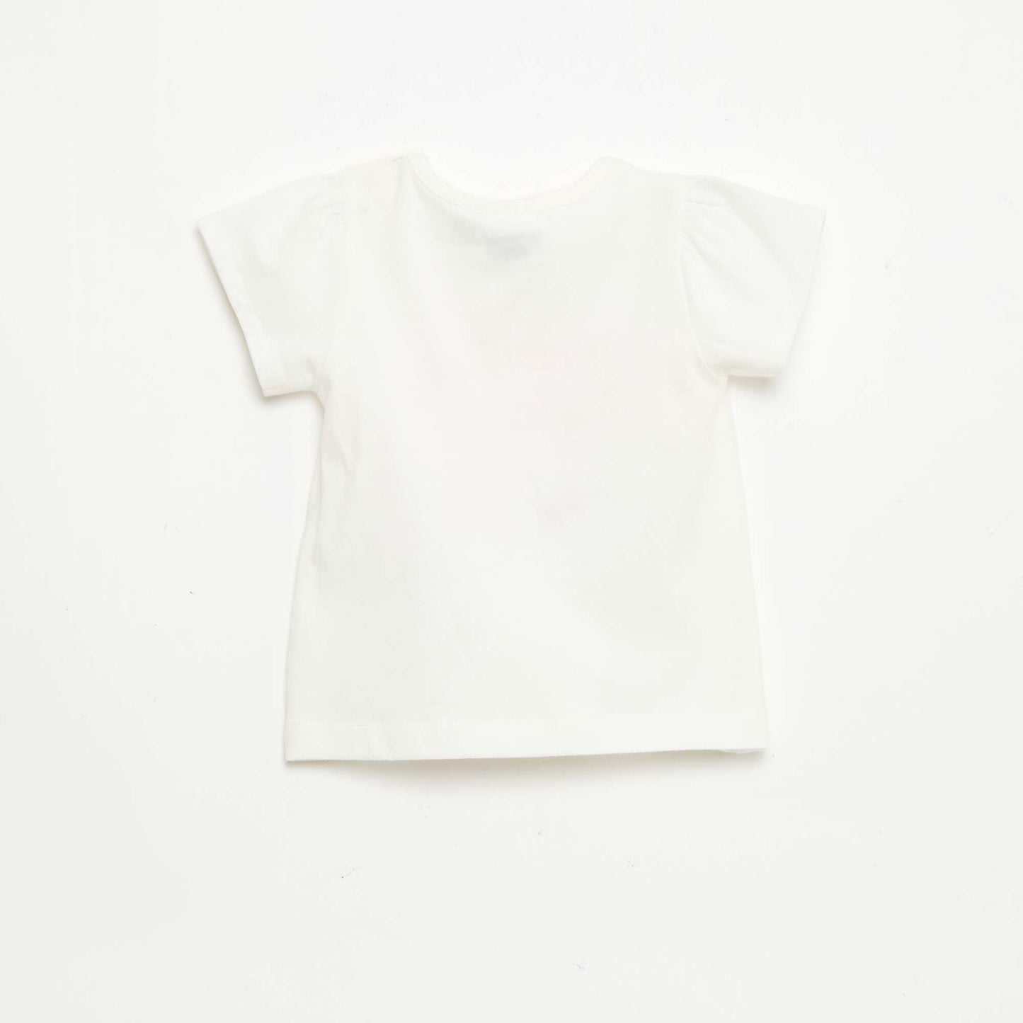 Embossed 'Hello Kitty' Printed T-shirt WHITE