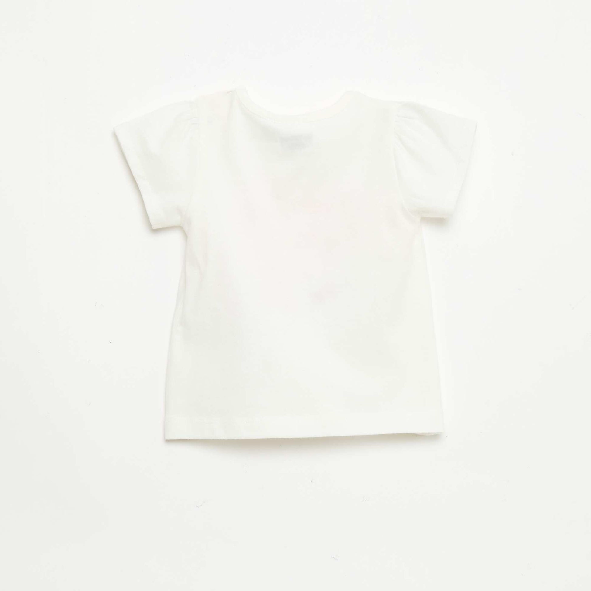 Embossed 'Hello Kitty' Printed T-shirt WHITE