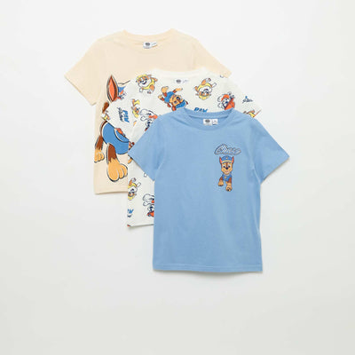 3-Pack 'Paw Patrol' Short-Sleeved T-shirts BLUE
