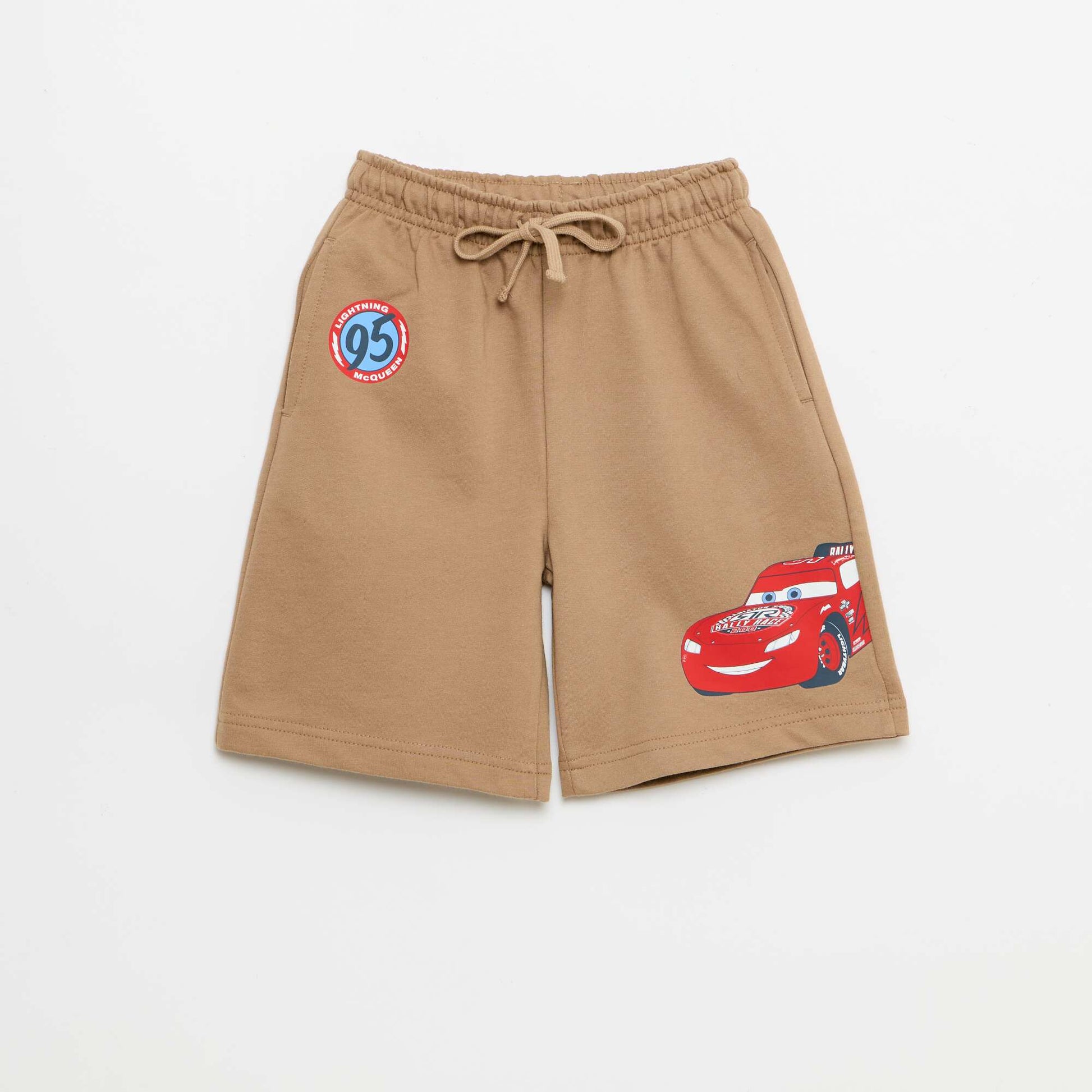 Pack of 'Cars' Fleece Bermuda Shorts BROWN