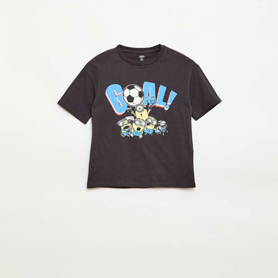 Short-sleeved 'Minions' print t-shirt BLACK