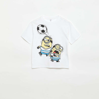 Short-sleeved 'Minions' print t-shirt WHITE