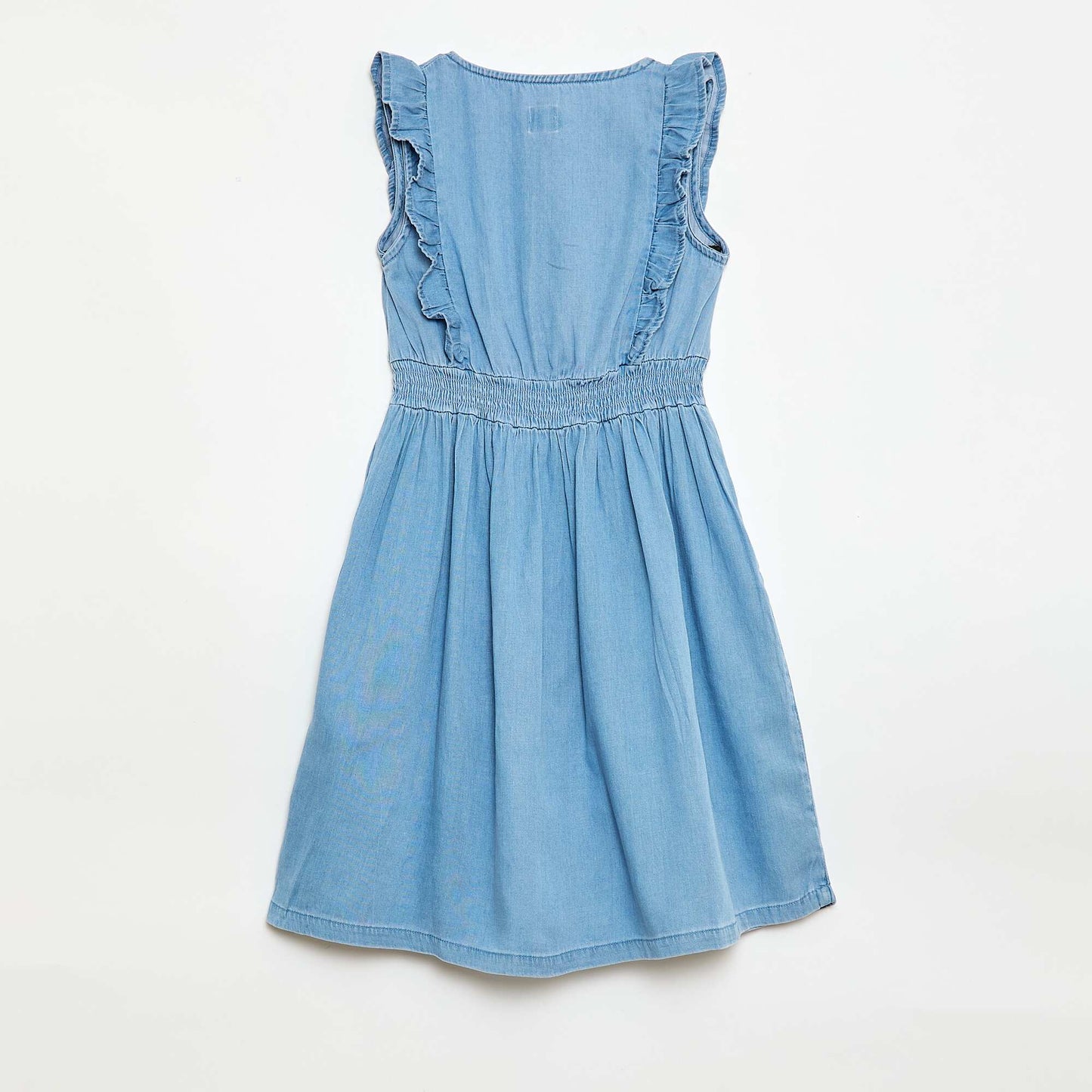 Sleeveless dress in lightweight fabric BLUE