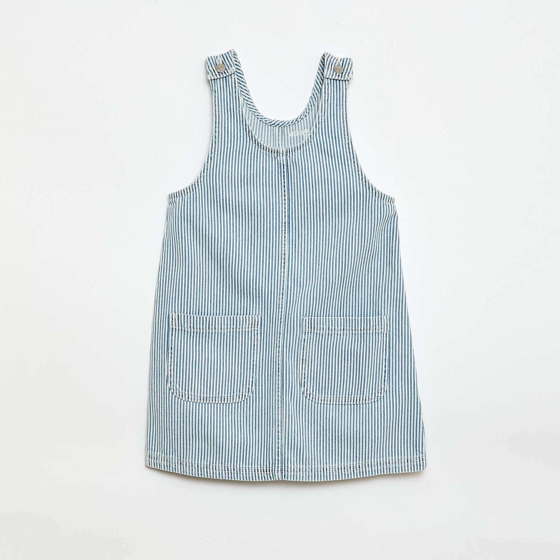 Denim Short Dungaree Dress BLUE
