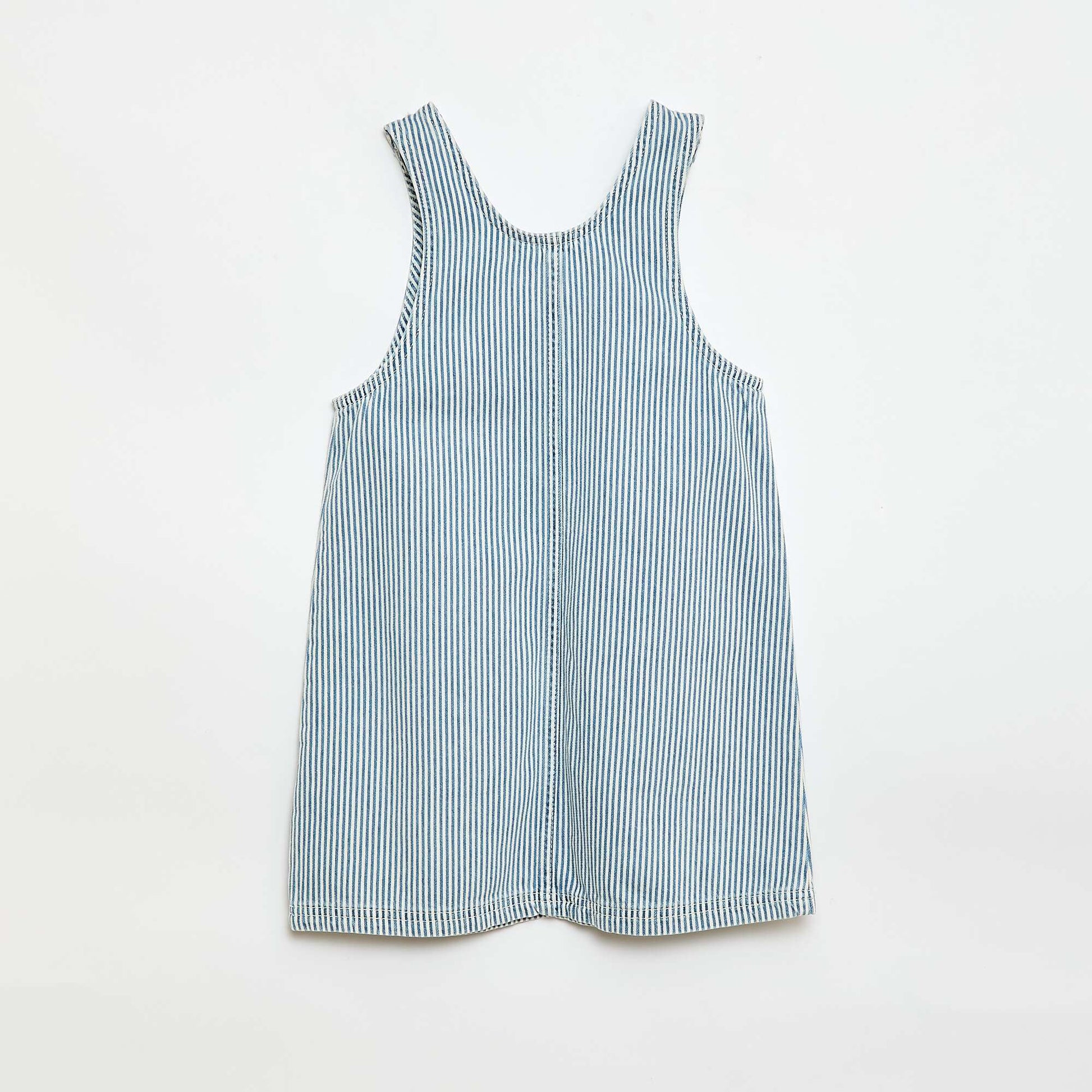 Denim Short Dungaree Dress BLUE