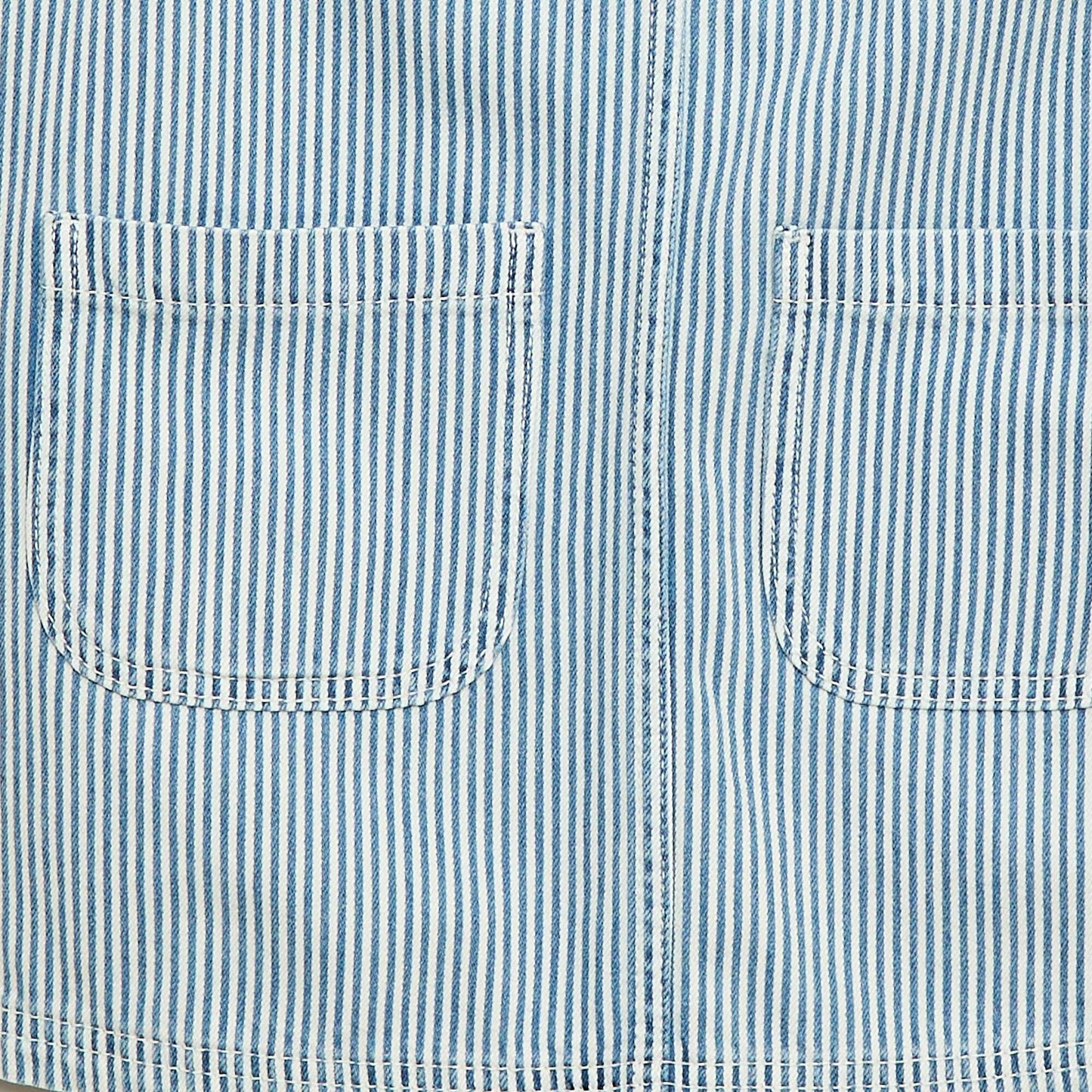 Denim Short Dungaree Dress BLUE